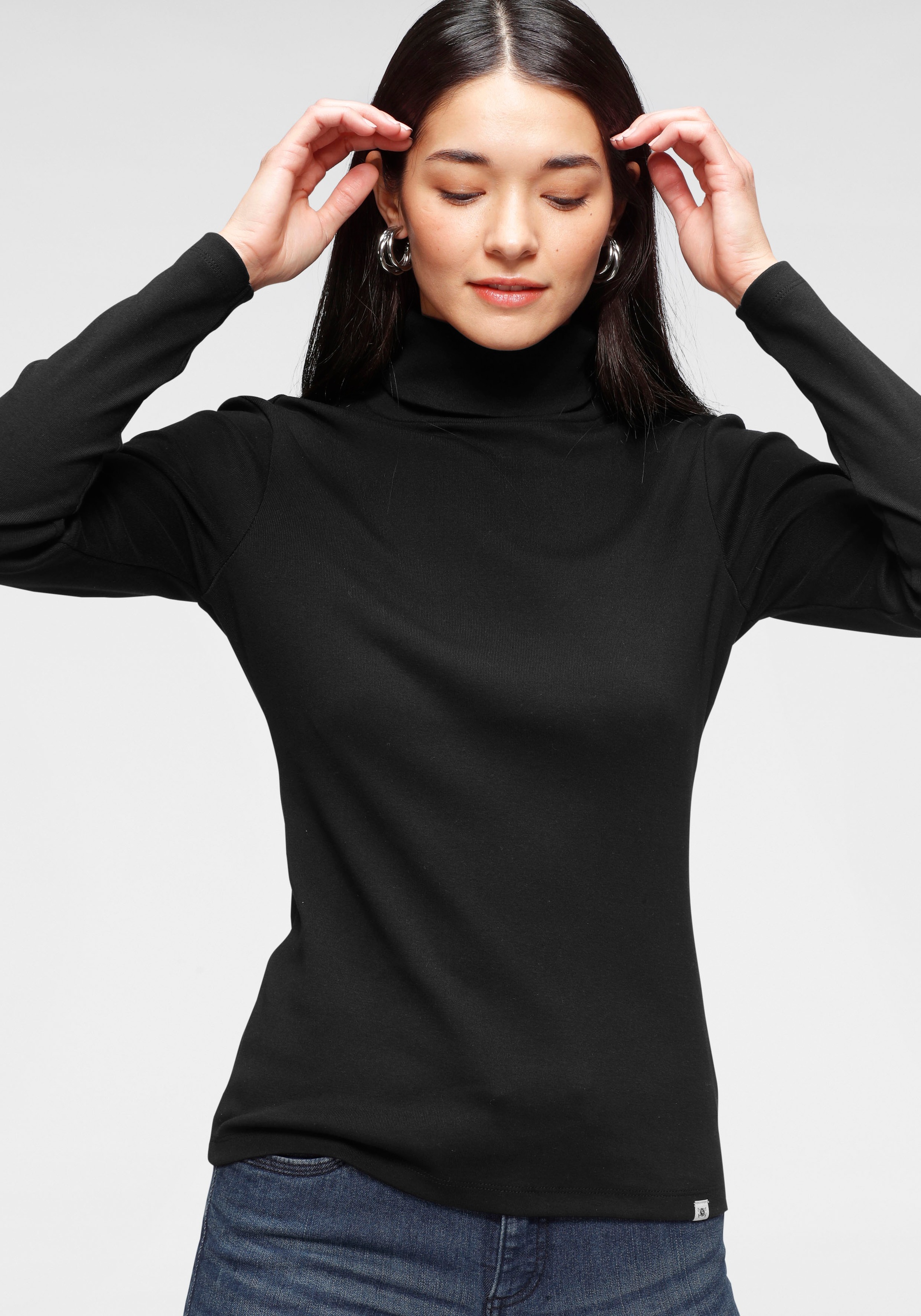 Image of TOM TAILOR Polo Team Rollkragenshirt, in uni oder geringelt bei Ackermann Versand Schweiz