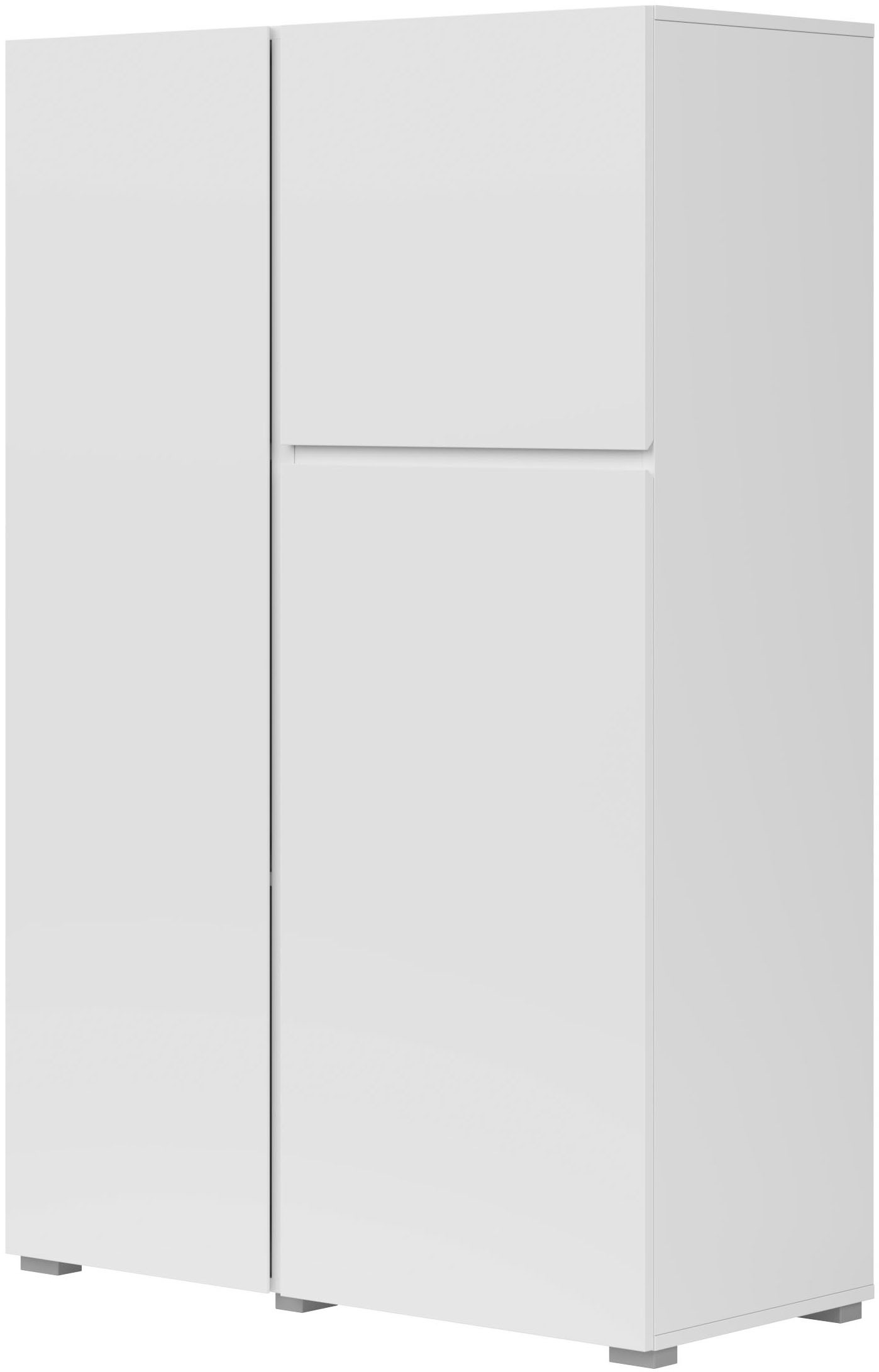 GOODproduct Highboard "Metric,Breite 92cm, moderne grifflose Hochkommode 3 Türen,Highboard" Hochschrank mit viel Stauraum, Einlegeböden verstellbar, Türkommode