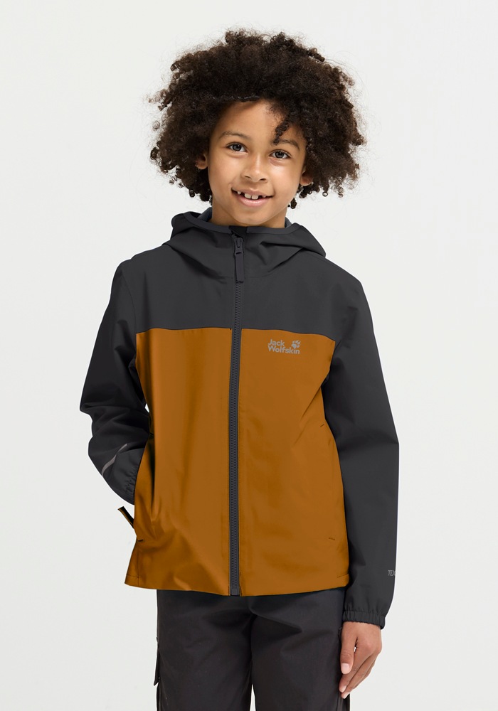 Jack Wolfskin Regenjacke »ADVENTURETRIBE 2L JKT K« atmungsaktiv, wasserdicht, mit Reissverschluss