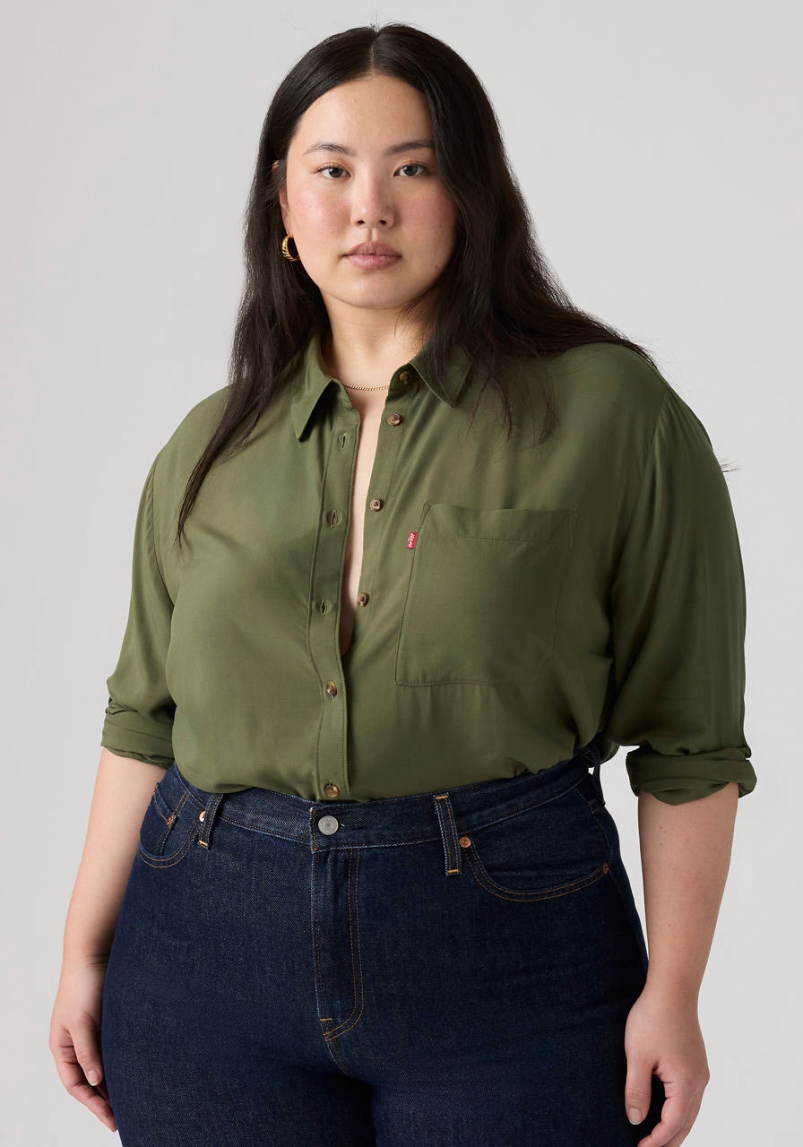 Levi's® Plus Hemdbluse »PLUS DARLENE SHIRT« aus fliessender Viskose