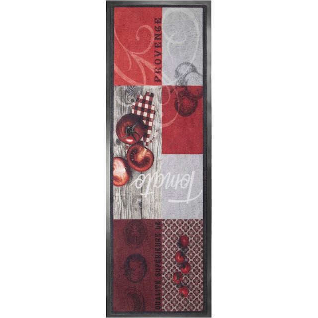 Primaflor-Ideen in Textil Küchenläufer »TOMATO«, rechteckig, Motiv Tomaten,  mit Schriftzug, rutschhemmend, waschbar, Küche kaufen