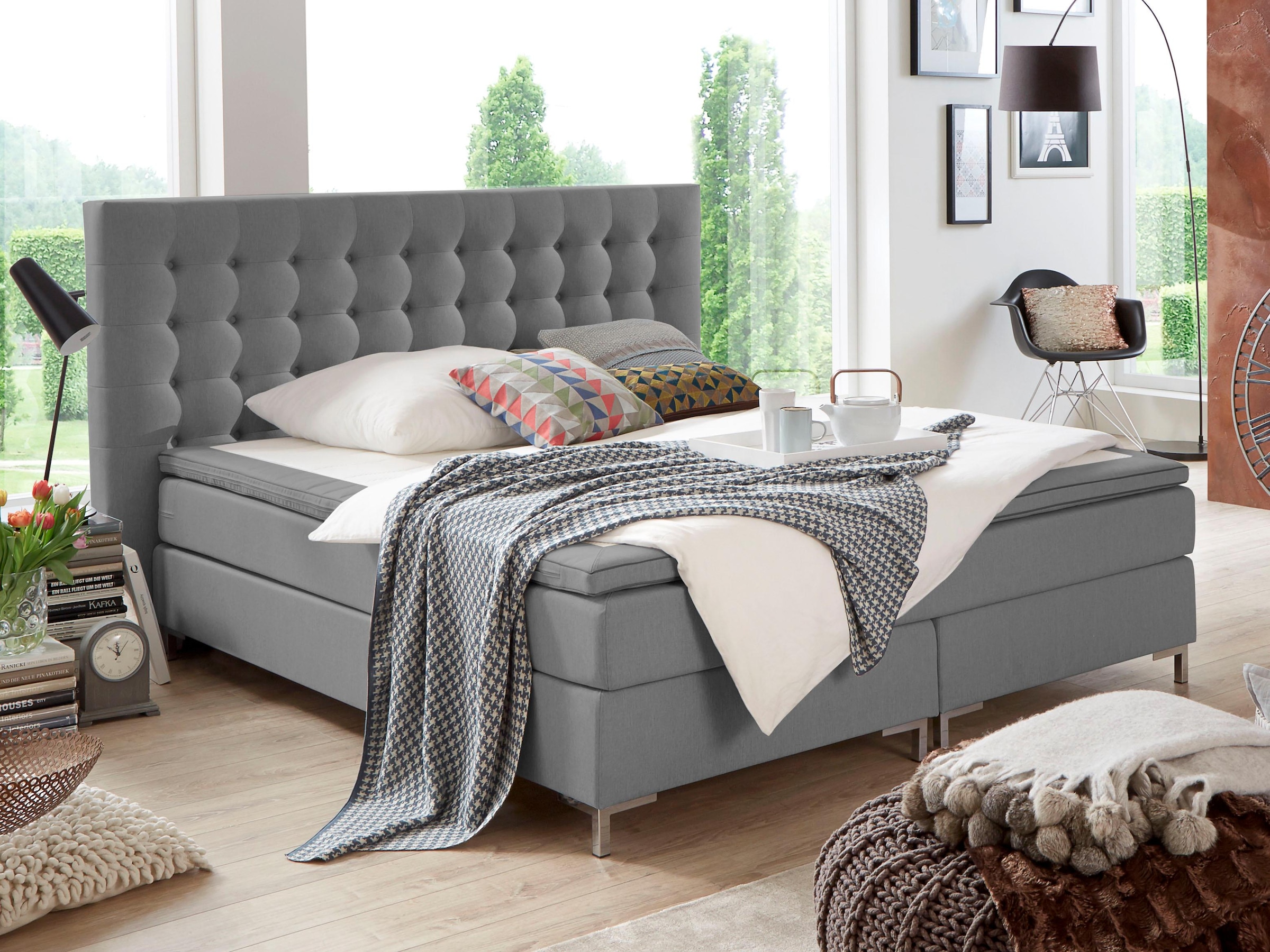 ATLANTIC home collection Lit boxspring »Anni« avec matelas à ressorts Bonnell et surmatelas