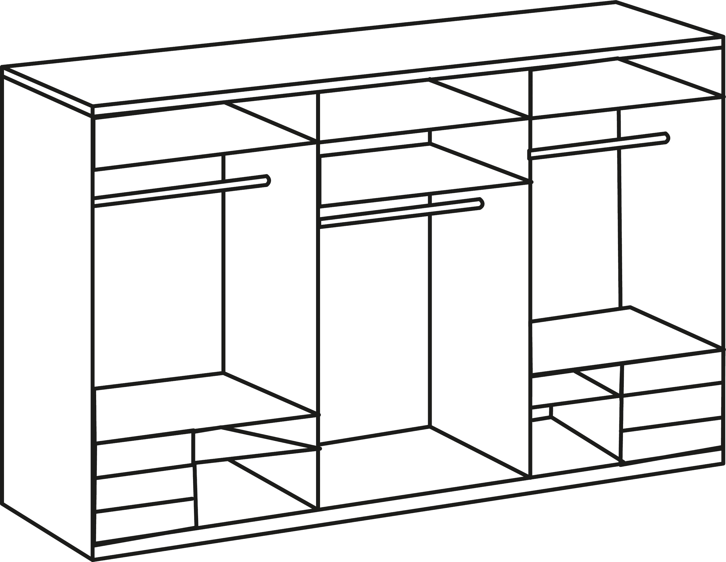 Wimex Schwebetürenschrank »Level by fresh to go«, mit Glastür