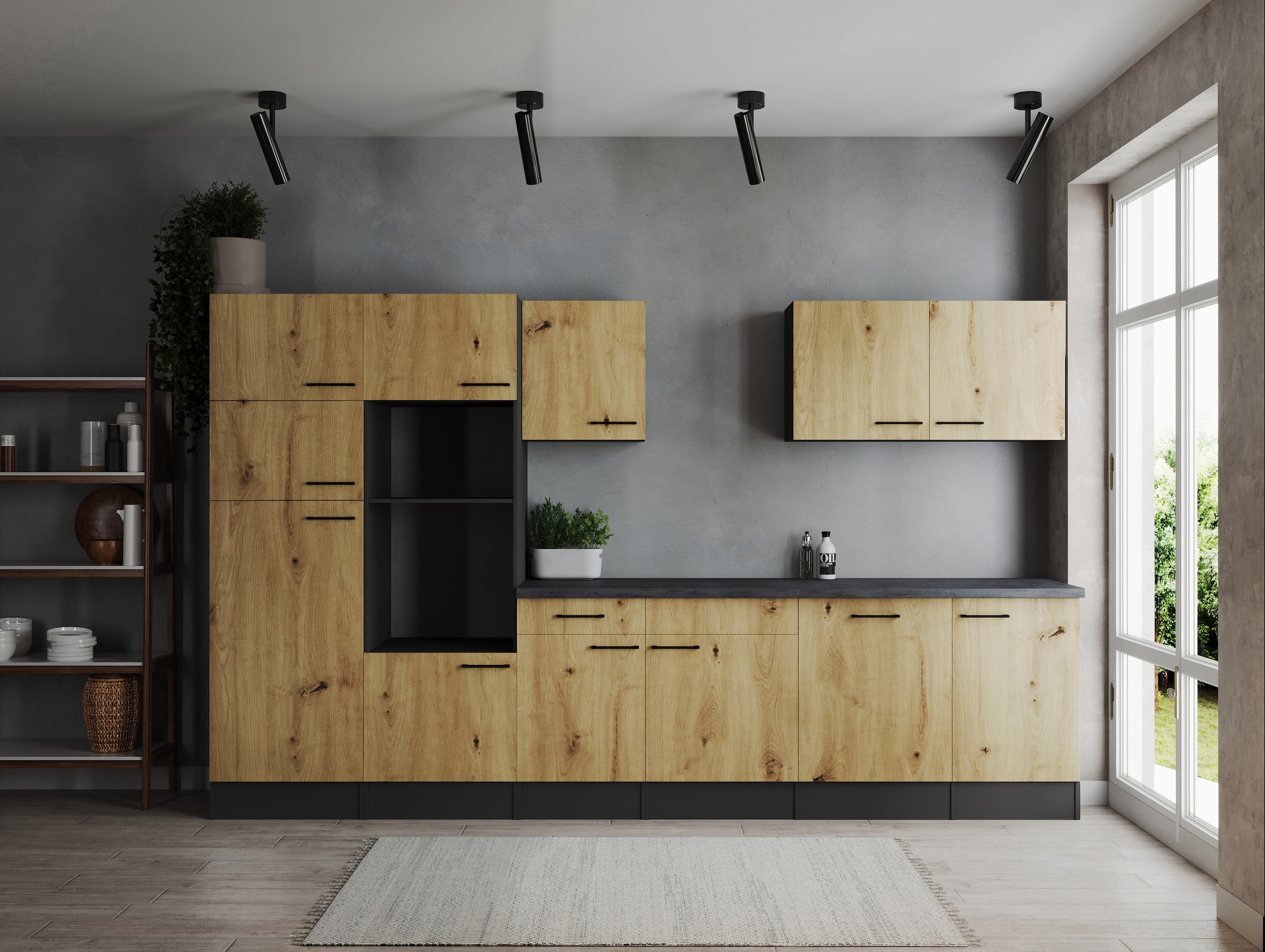 RESPEKTA Küchenzeile »Oliver« Breite 340 cm, 90 cm Arbeitshöhe, in exklusiver Konfiguration für OTTO