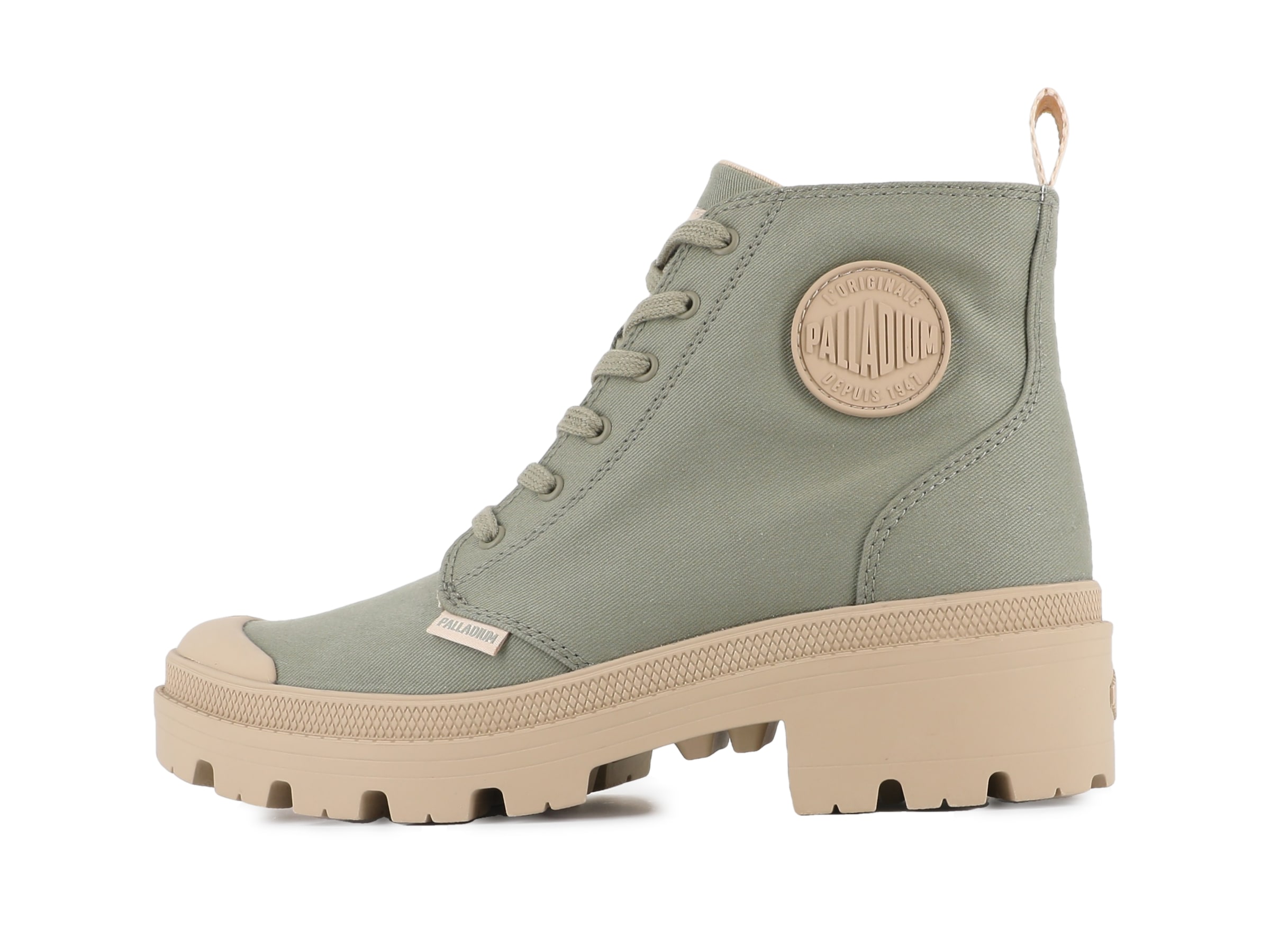Palladium Bottes à lacets »PALLABASE TWILL«  bottes à lacets, boots en toile avec fermeture éclair