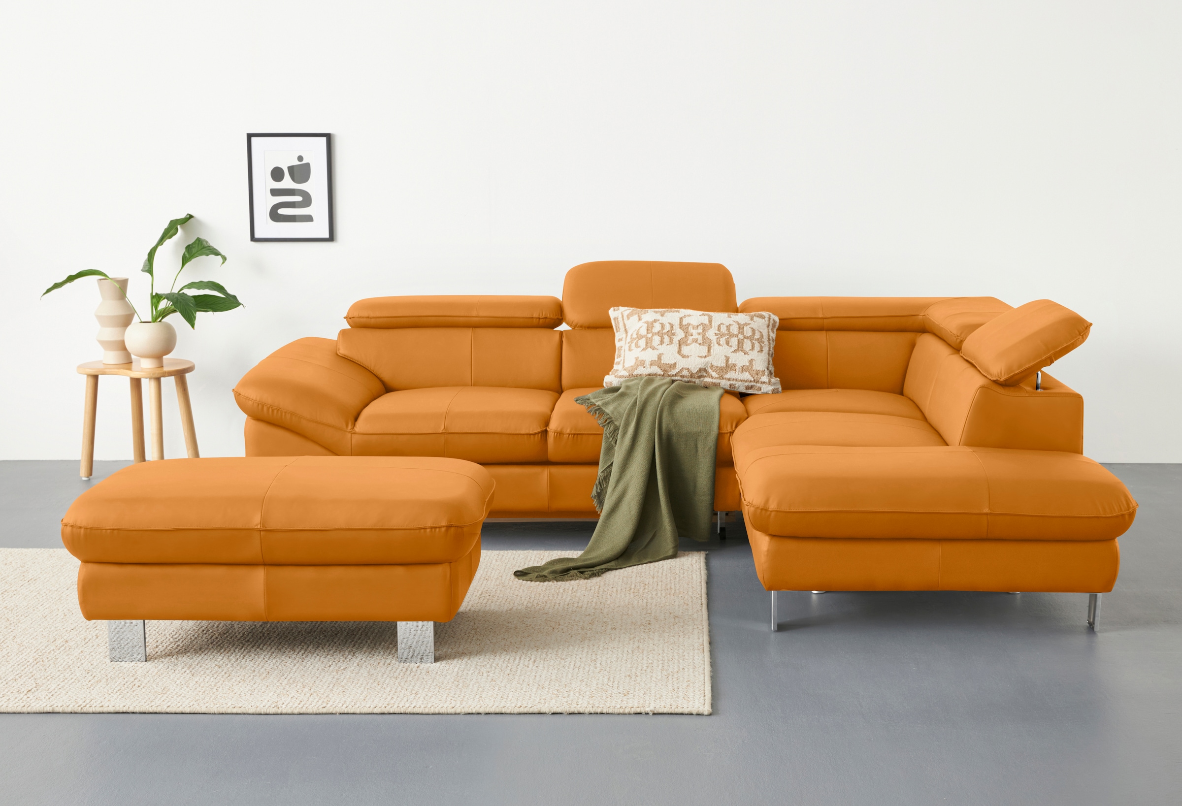 COTTA Ecksofa »Driver L-Form«, mit Kopfteilverstellung, wahlweise mit Bettfunktion & Bettkasten