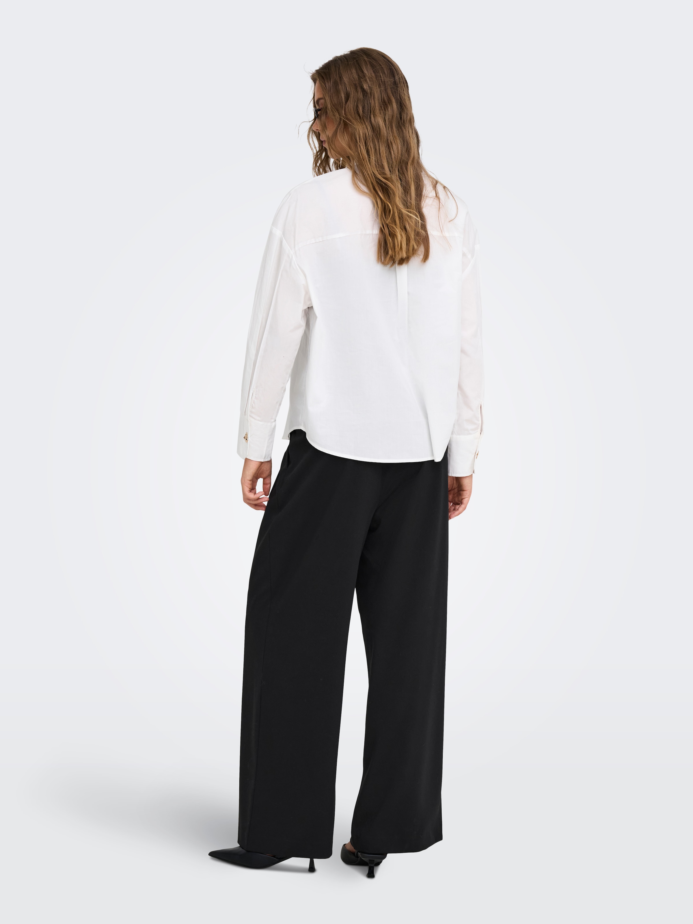 ONLY Pantalon de costume »ONLSONJA HW WIDE PLEAT PANT TLR NOOS«  mélange de matériaux, taille haute