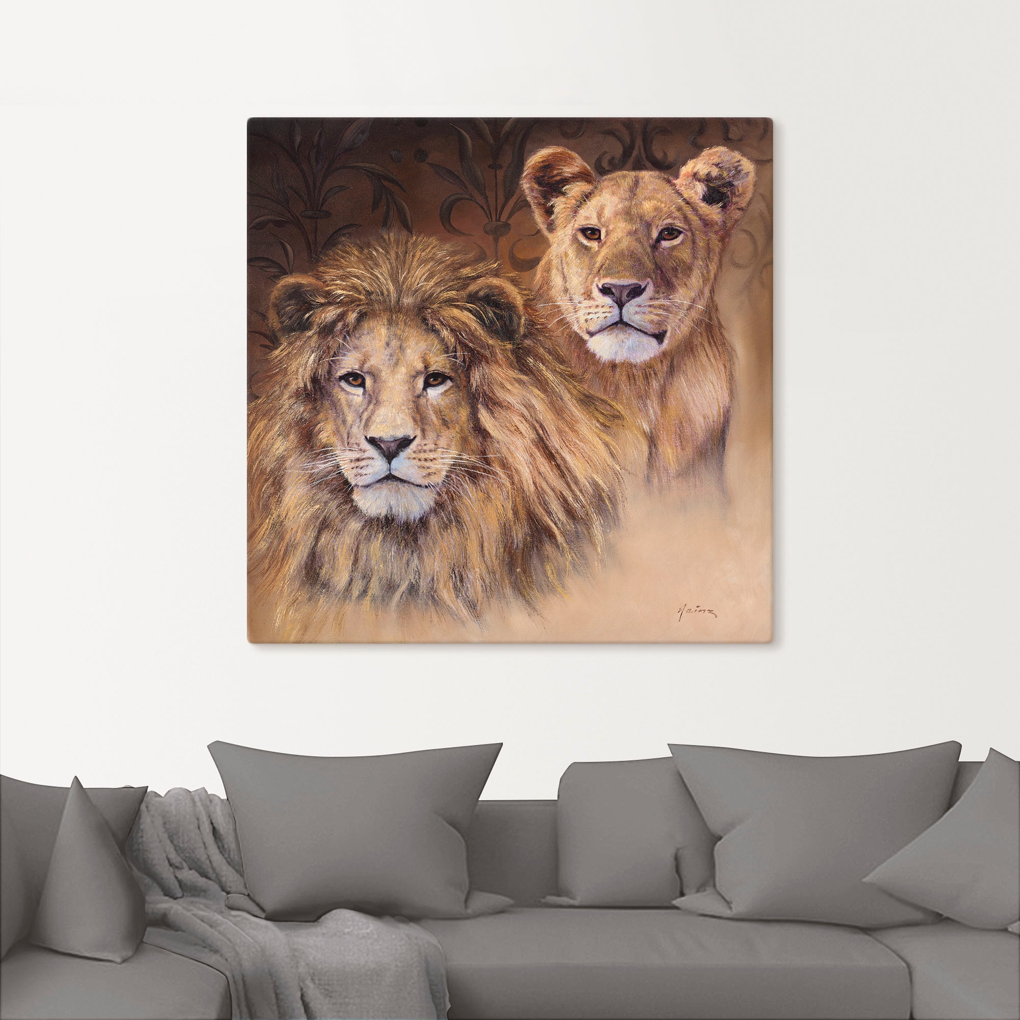 Artland Wandbild »Löwen«, Wildtiere, (1 St.), als Alubild, Outdoorbild, Leinwandbild, Poster, Wandaufkleber