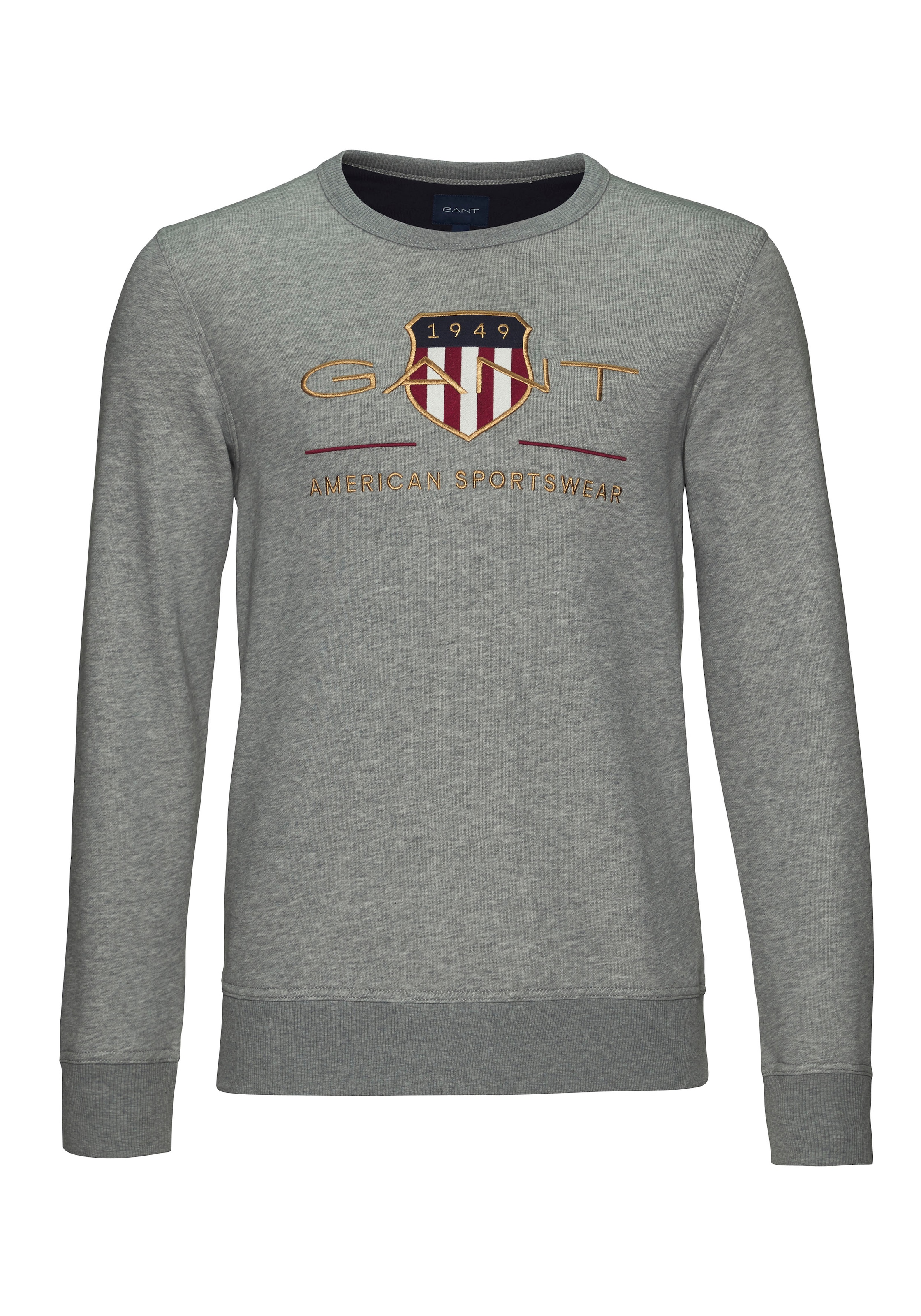 Gant Sweatshirt »ARCHIVE SHIELD C-NECK«, mit geripptem Rundhalsausschnitt