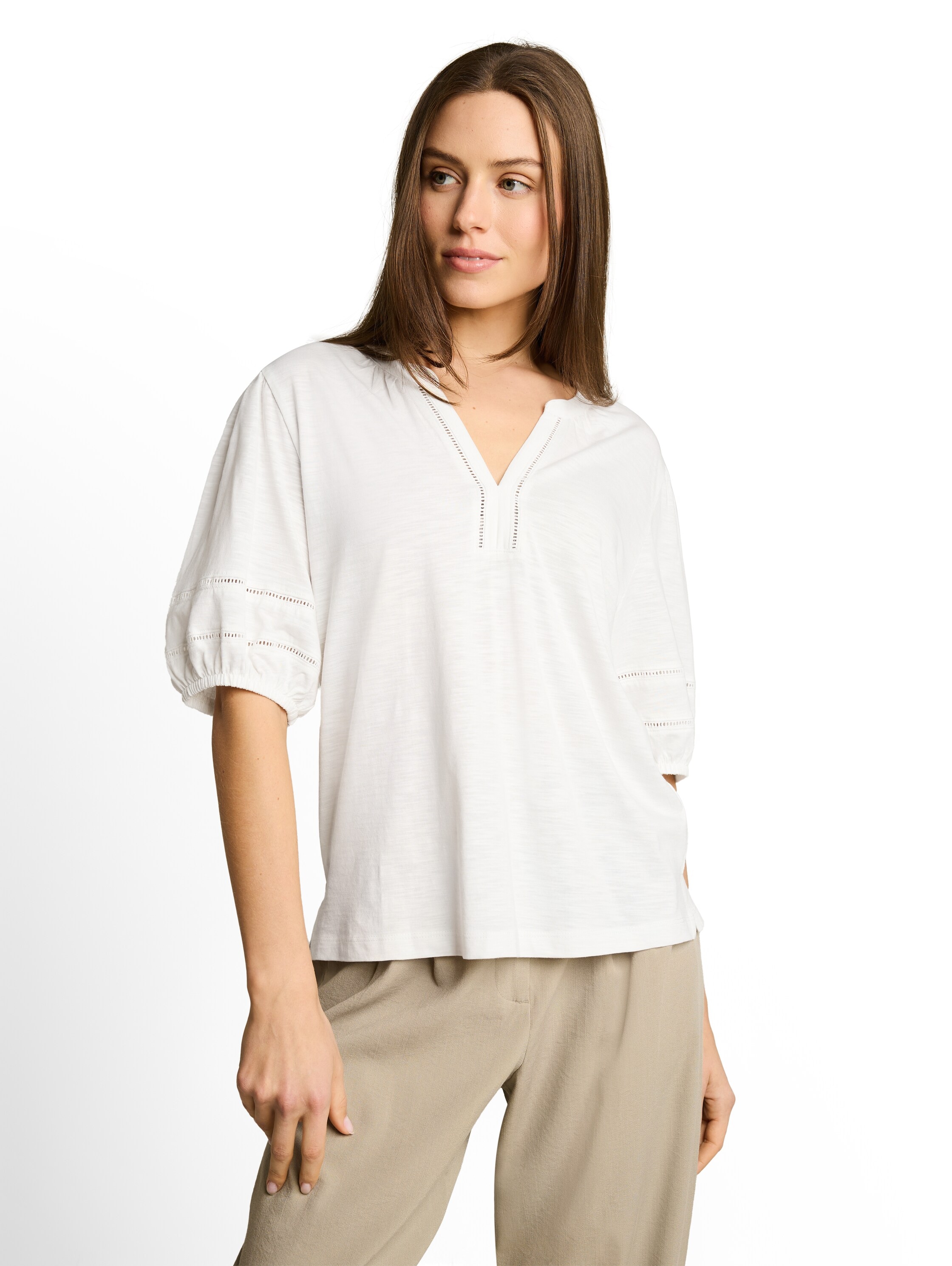 Image of TOM TAILOR Blusenshirt Sommershirt mit Häkel-Details