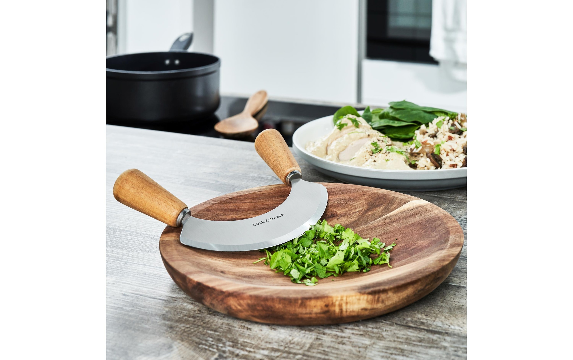 Cole & Mason Schneidebrett »Wiegemesser mit Brett«
