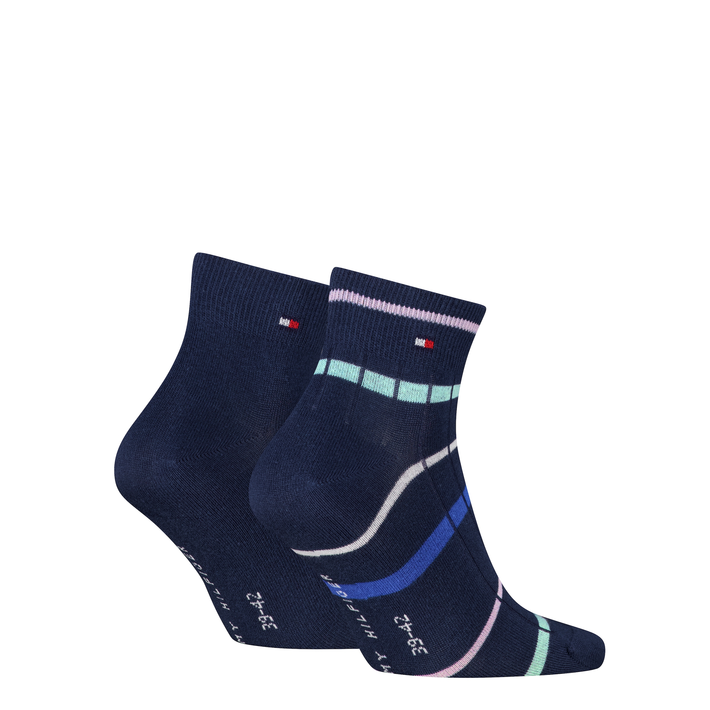 Tommy Hilfiger Chaussettes courtes »TH MEN QUARTER 2P SUMMER BRETON« 2 Paar, 