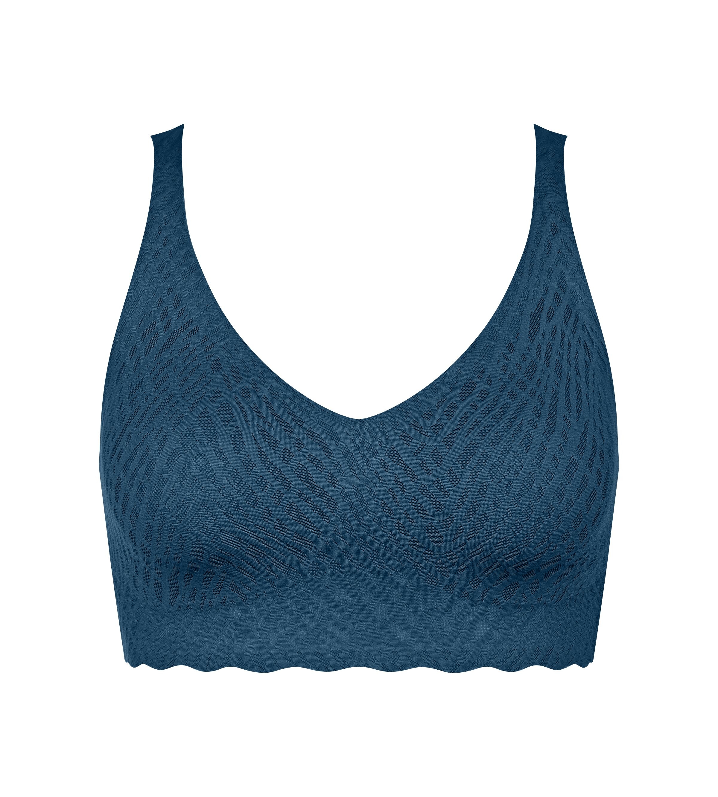 Women's 1 Pack Sloggi Zero Feel Bliss Bralette Smoky Blue L