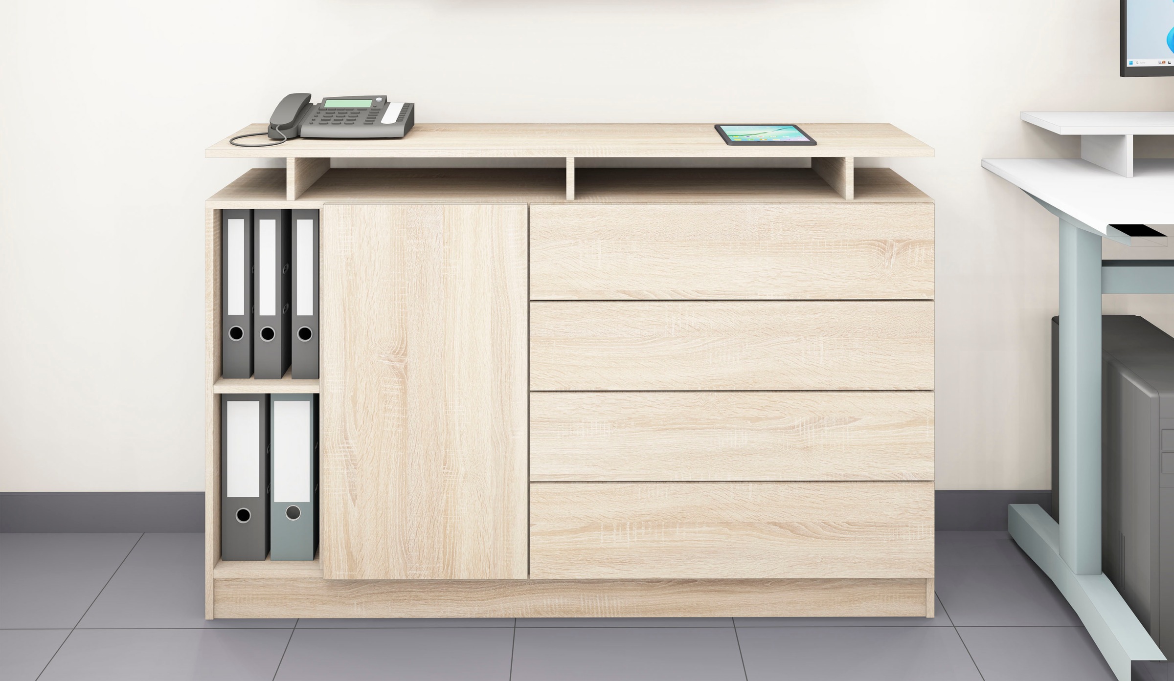 Image of borchardt Möbel Sideboard "Vaasa" moderne grifflose Optik, Push-to-Open-Funktion