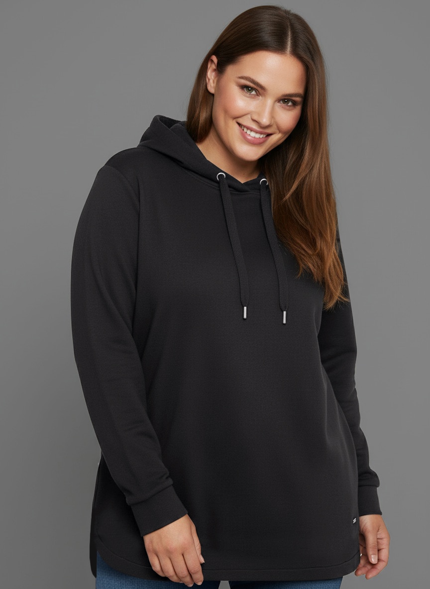 Image of Laura Scott CURVE Kapuzensweatshirt "Grosse Grössen", im Oversized Look aus weicher Baumwolle
