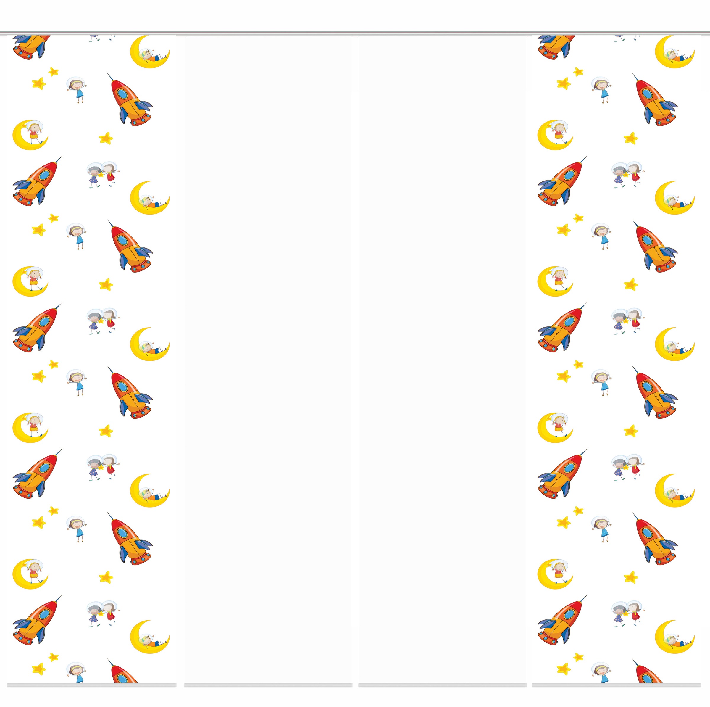 Image of HOME WOHNIDEEN Schiebegardine »LUNARO«, (4 St.), Schiebevorhang Digi 4er Set LUNARO bei Ackermann Versand Schweiz