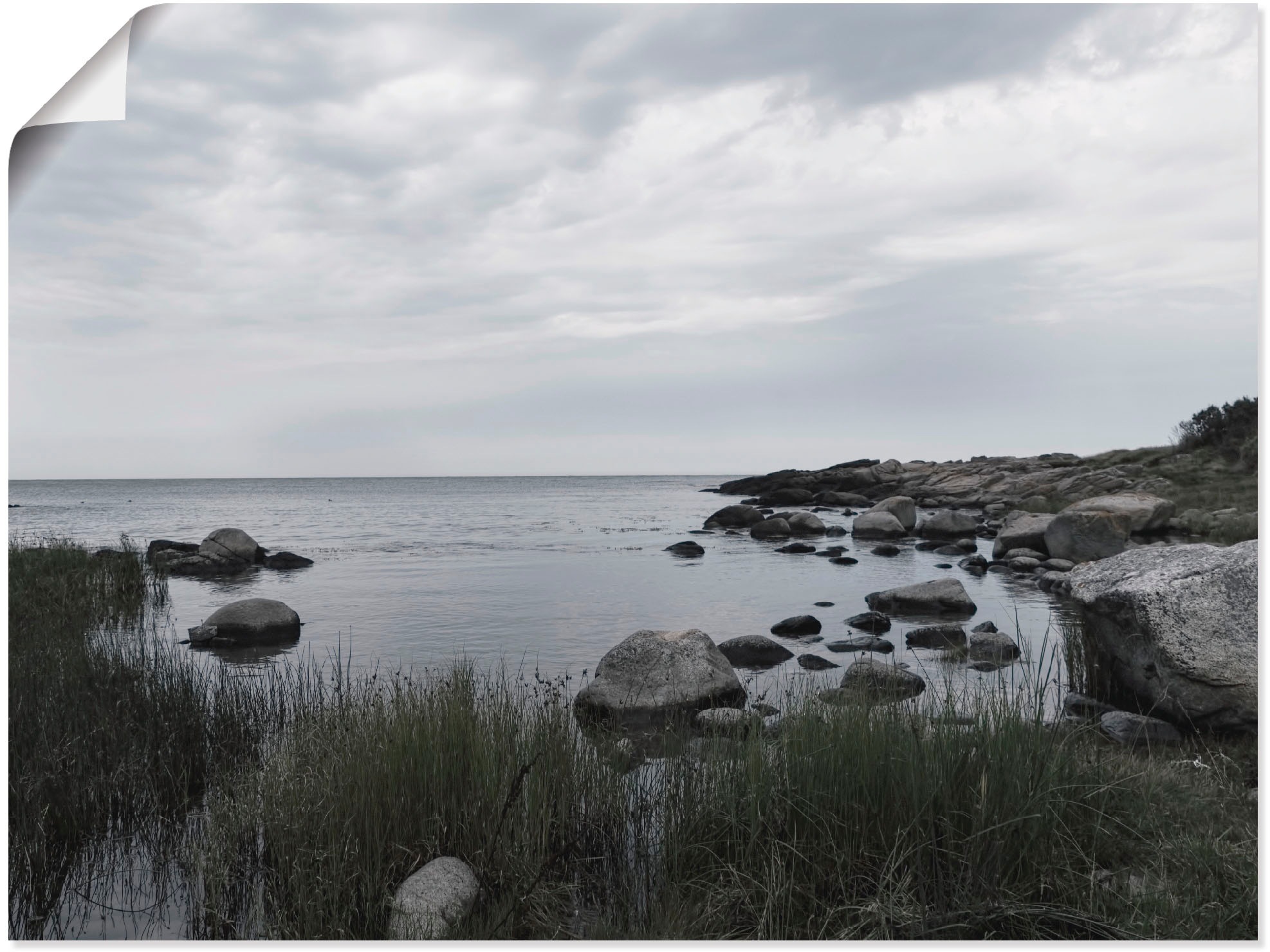 Image of Artland Wandbild »Einsame Bucht am Meer«, Gewässer, (1 St.), in vielen Grössen & Produktarten -Leinwandbild, Poster, Wandaufkleber / Wandtattoo auch für Badezimmer geeignet bei Ackermann Versand Schweiz