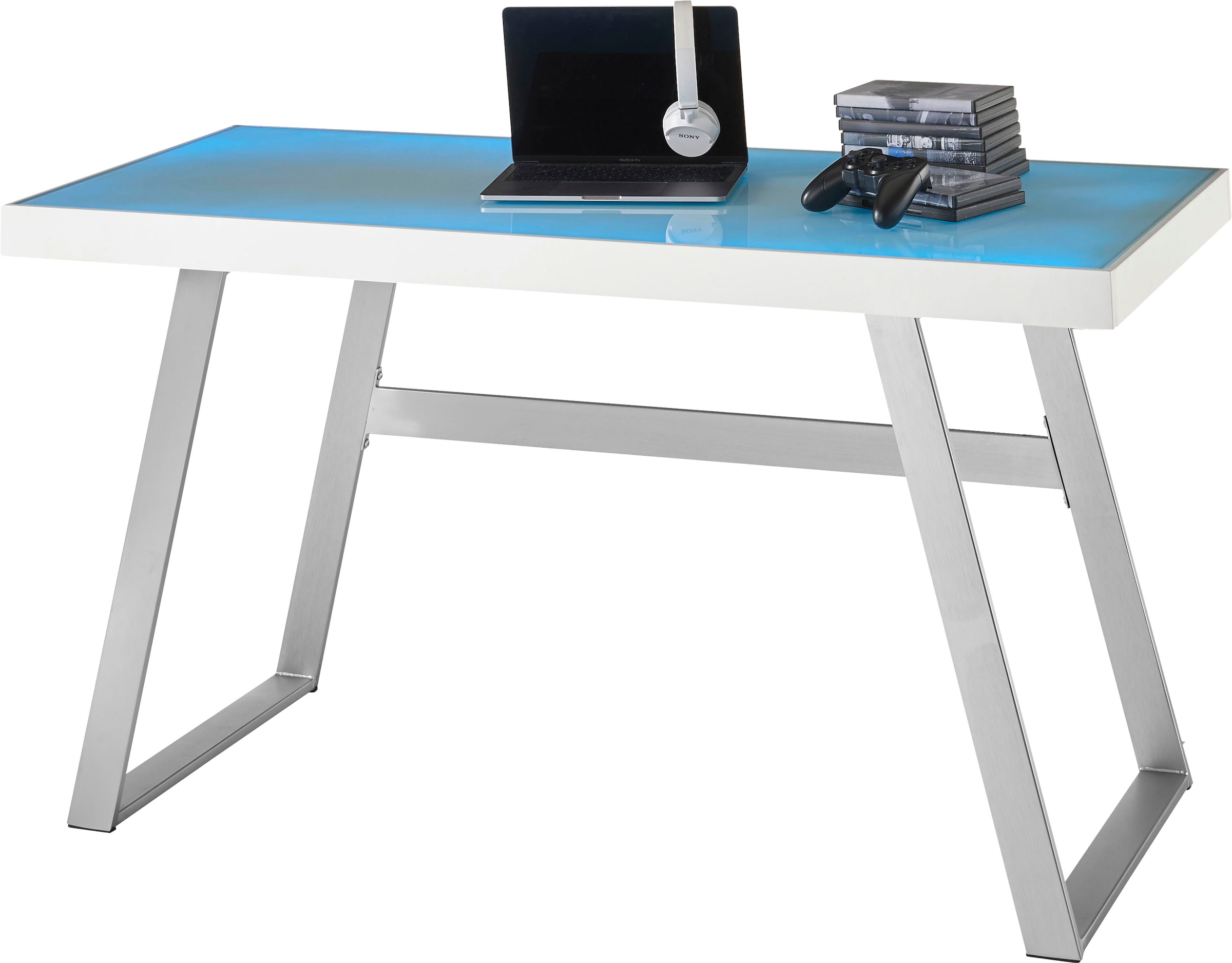 MCA furniture Schreibtisch »Tiflis« mit RGB-LED Beleuchtung inkl. Fernbedienung, Breite 140 cm