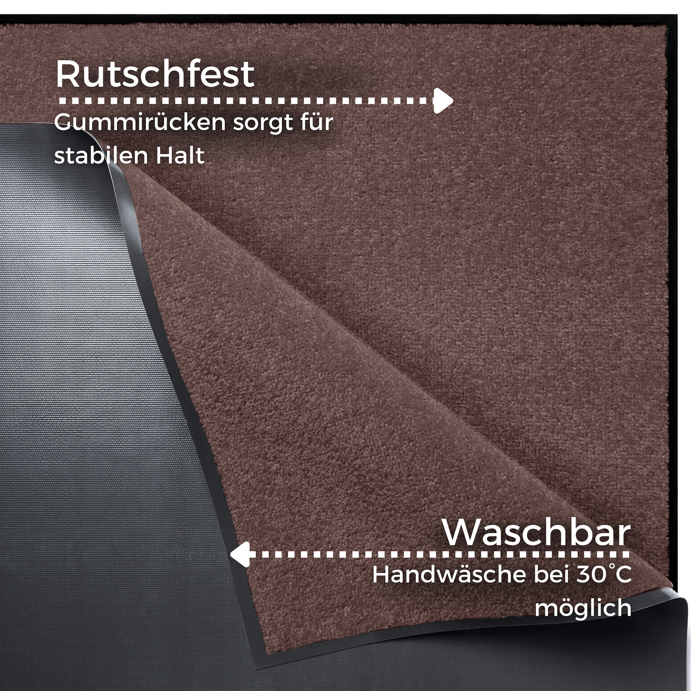 my home Fussmatte »Triton«, rechteckig, 7 mm Höhe, Schmutzfangmatte, Türmatte, In- und Outdoor, Läufer, waschbar