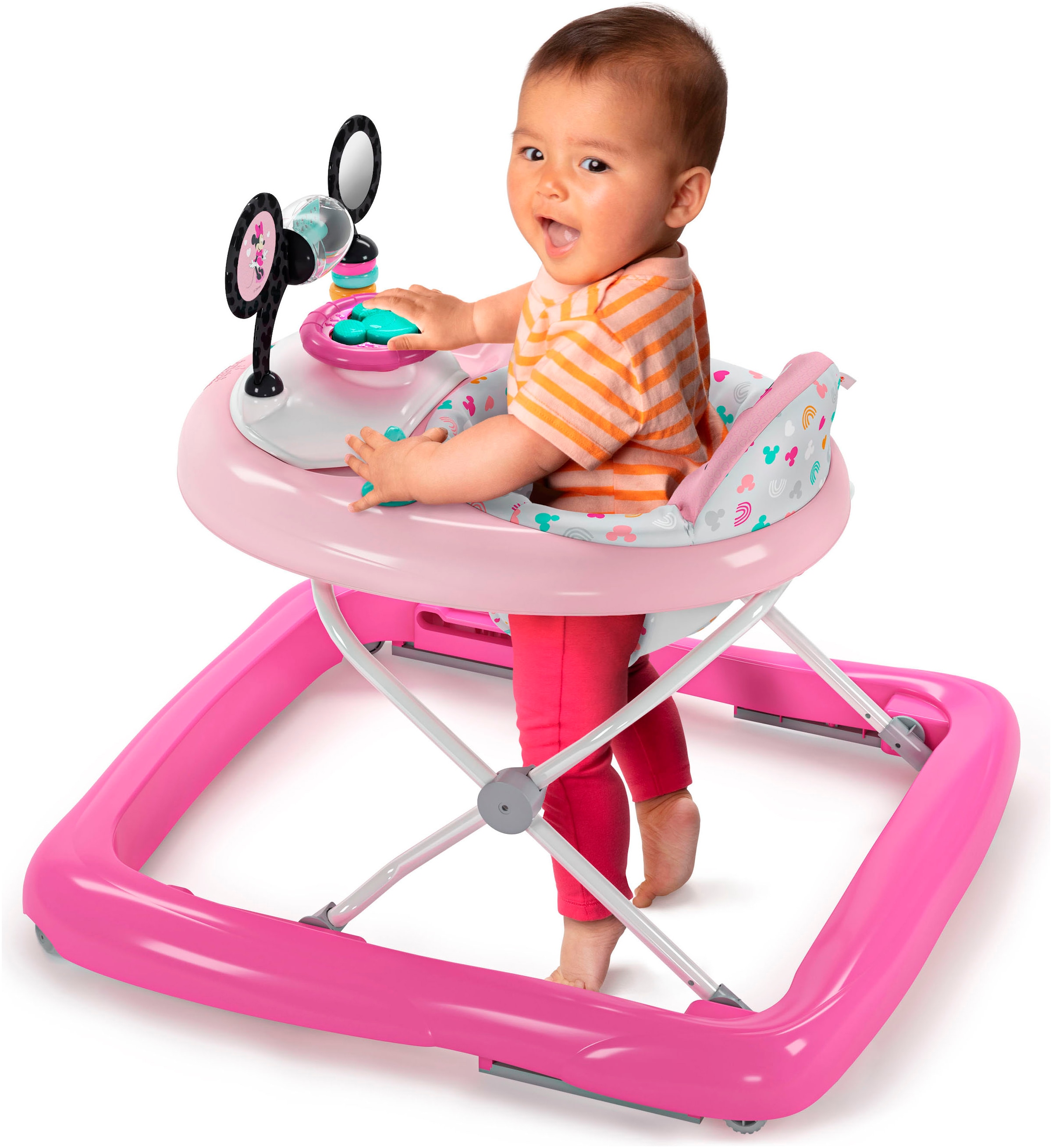 Bright Starts Trotteur »MINNIE MOUSE Tiny Trek™ Walker, Forever Besties™, 2-in-1 Walker« mit Licht und Sound