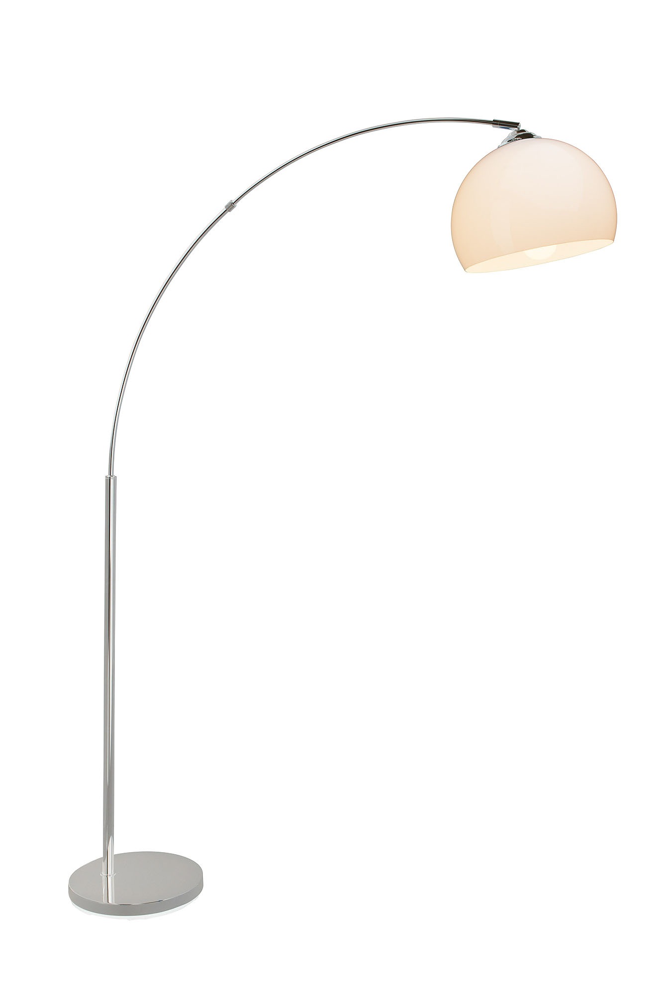 Image of Brilliant Leuchten Bogenlampe »Vessa«, E27, 1 St., Stehlampe 1,7m chrom/weiss bei Ackermann Versand Schweiz