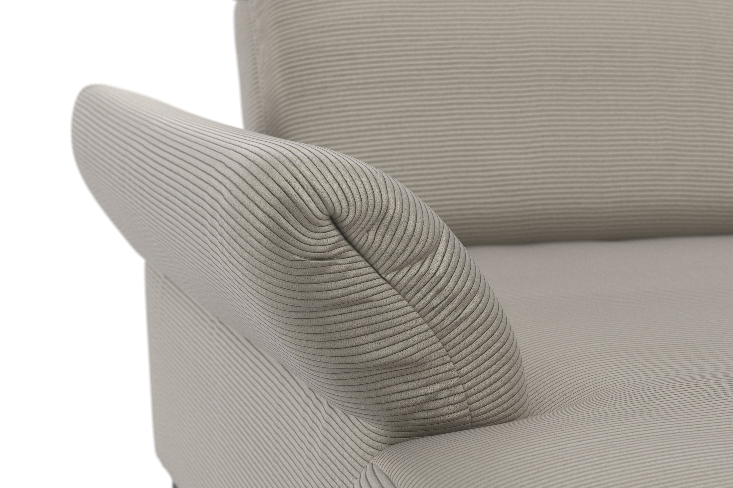 INOSIGN Wohnlandschaft »Coco U-Form«, Sitztiefen-, Arm- und Kopfteilverstellung, Cord-Bezug, Fusshöhe 15 cm