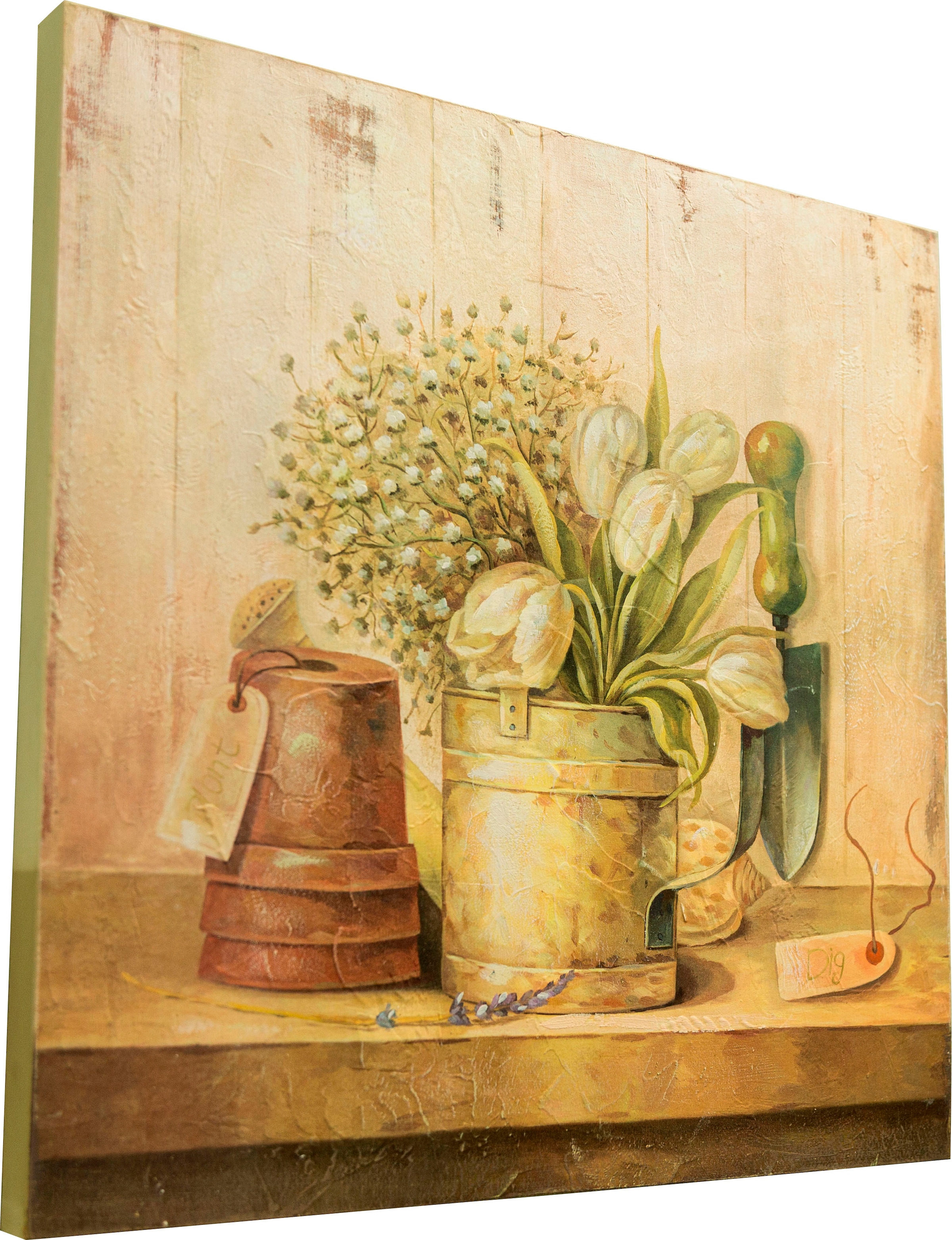 Myflair Möbel & Accessoires Wohnzimmer Blumen, »Elin«, Wandbild 50x50 Wanddeko, Motiv kaufen cm