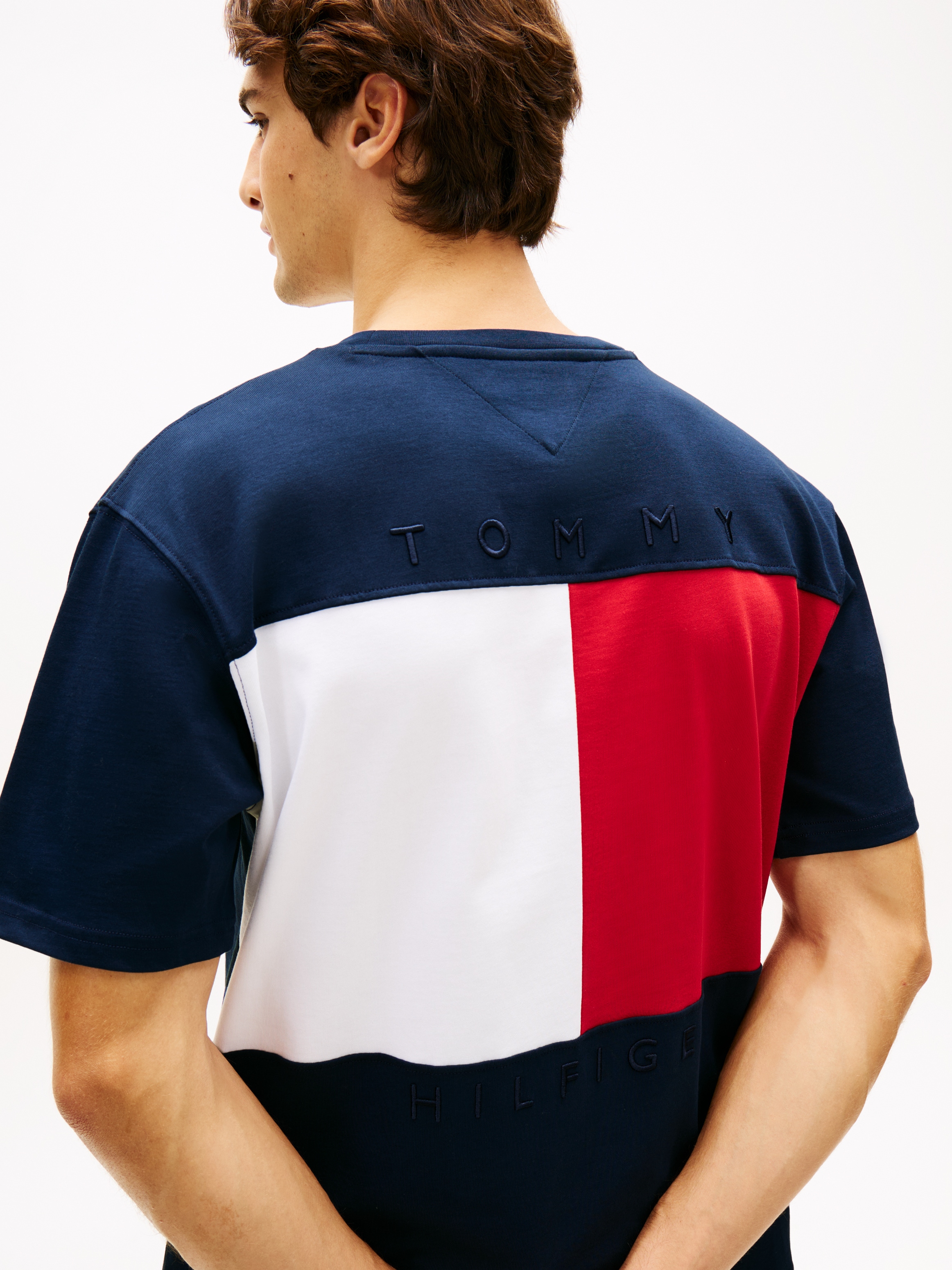 Image of Tommy Hilfiger T-Shirt "FLAG" Regular fit mit Rundhalsausschnitt