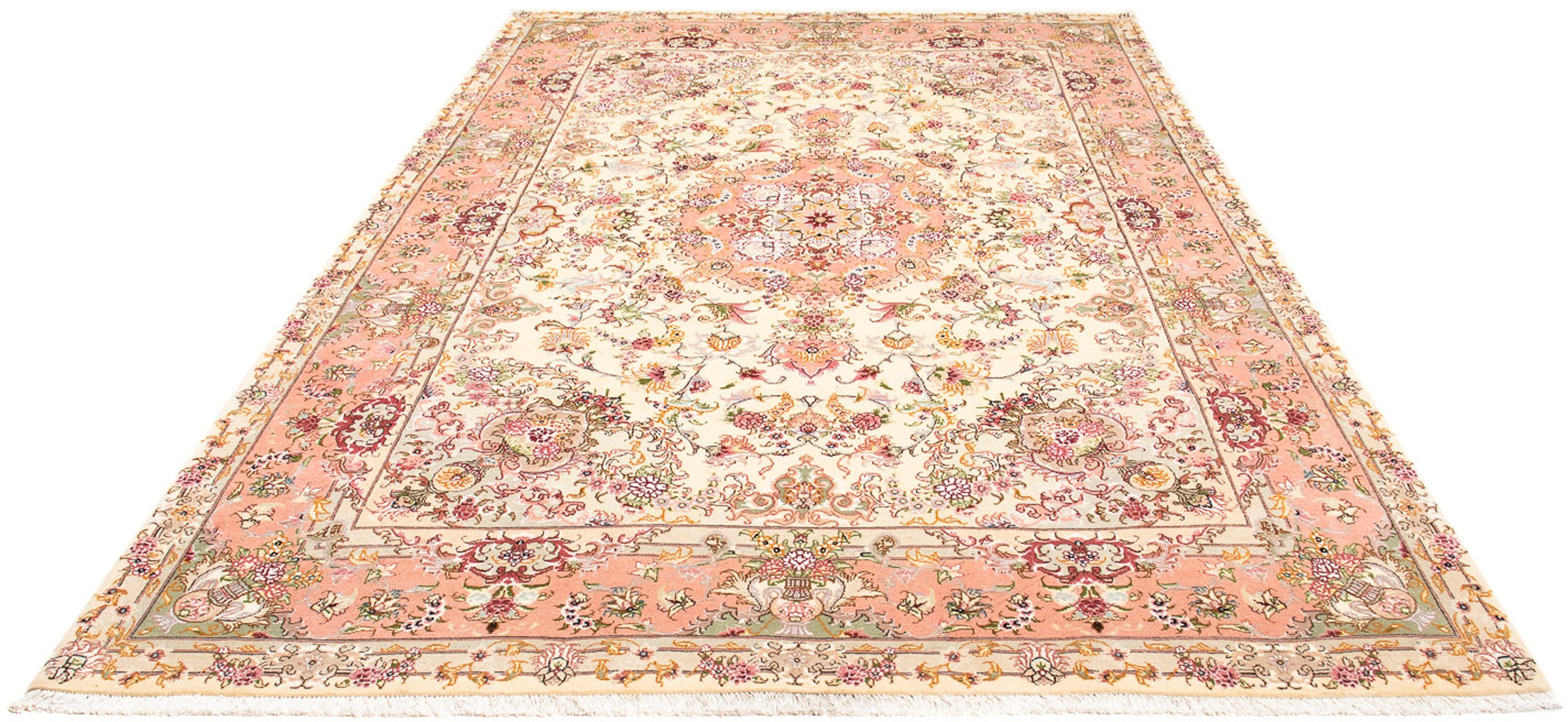 Image of morgenland Orientteppich »Täbriz - 302 x 200 cm - beige«, rechteckig, 10 mm Höhe, Wohnzimmer, Handgeknüpft, Einzelstück mit Zertifikat bei Ackermann Versand Schweiz