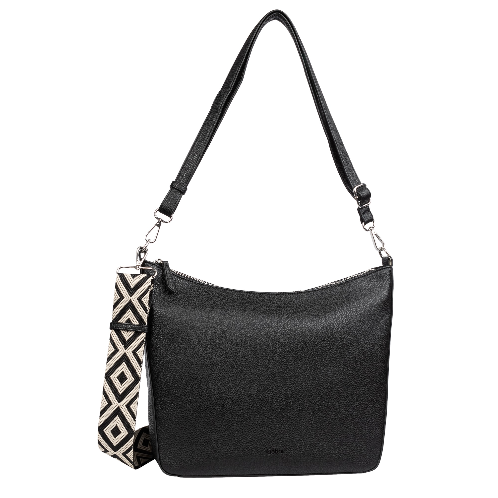 Image of Gabor Hobo "Linda" weiches Kunstleder mit elegantem Schultergurt aus edlem Gewebeband