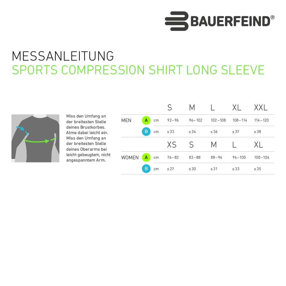Bauerfeind T-shirt fonctionnel »COMPRESSION SHIRT LONG SLEEVE« modèle à manches longues, en polyamide et élasthanne