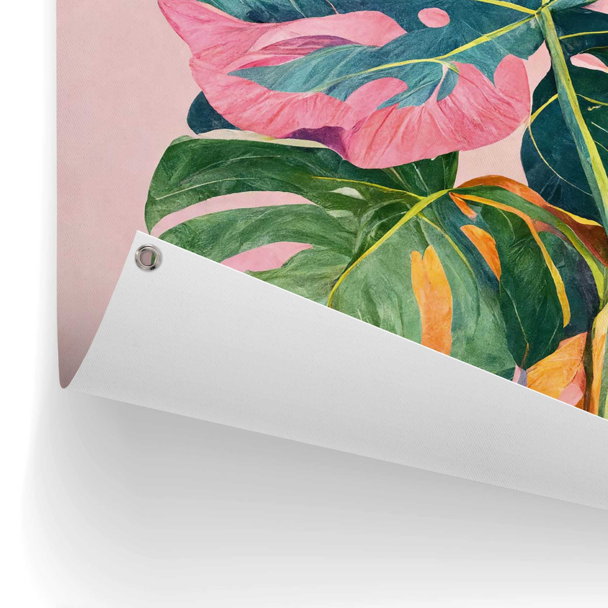 Reinders! Poster »Summer Leafs« Garten - Monstera - Mehrfarbig - Leinwand - Blumen und Pflanzen