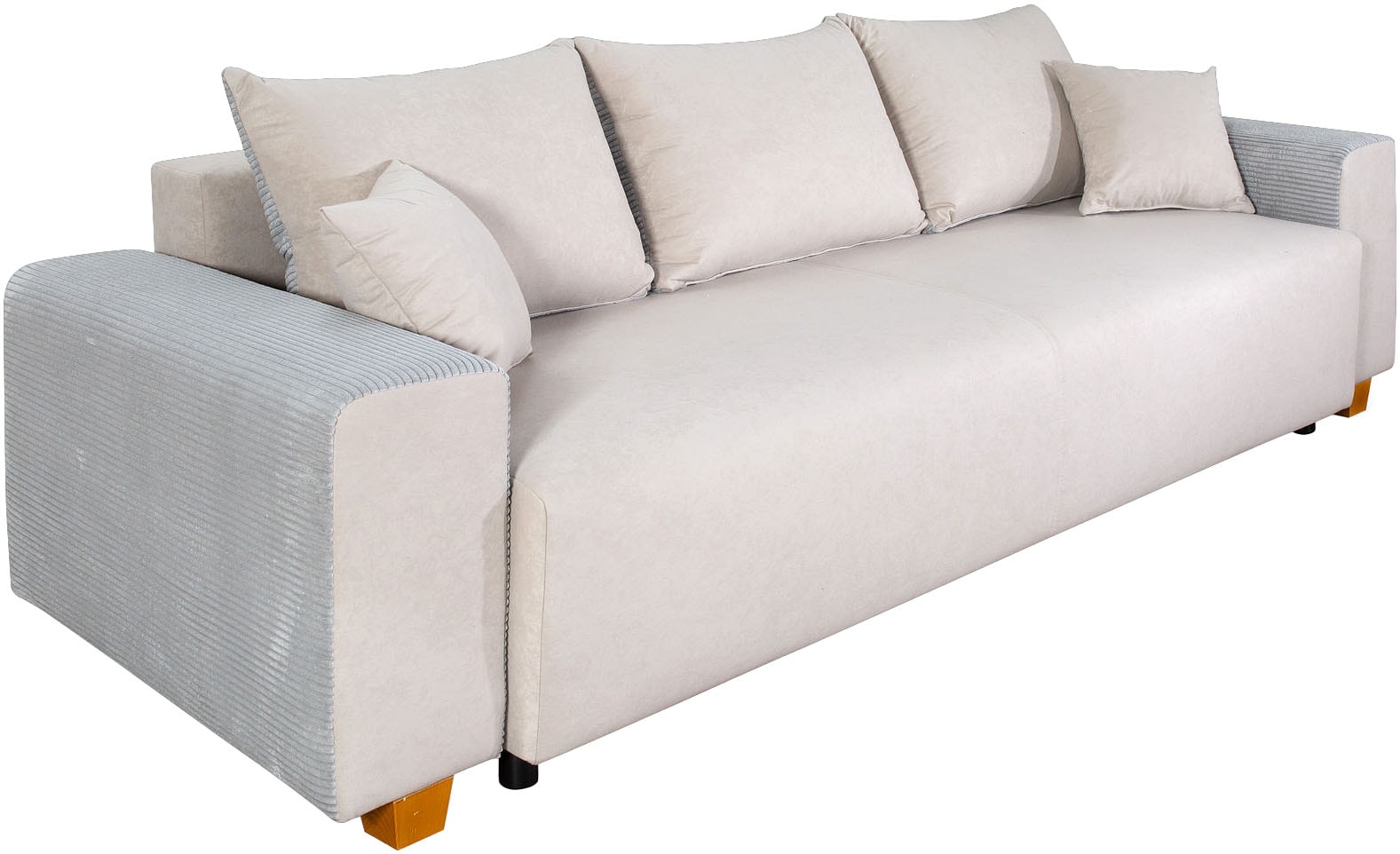 COLLECTION AB Schlafsofa »Yves, Liegefläche (B/T): 142/194 cm« inkl. Bettfunktion, Bettkasten, Federkern & Zierkissen