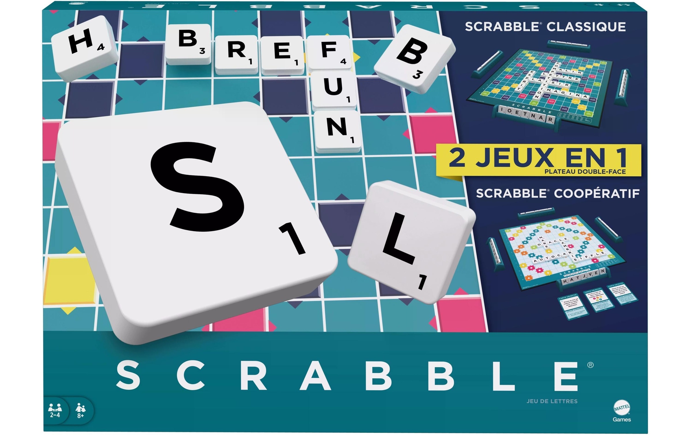 Mattel games Spiel »Familienspiel Scrabble Classique 2 en 1 -FR-«