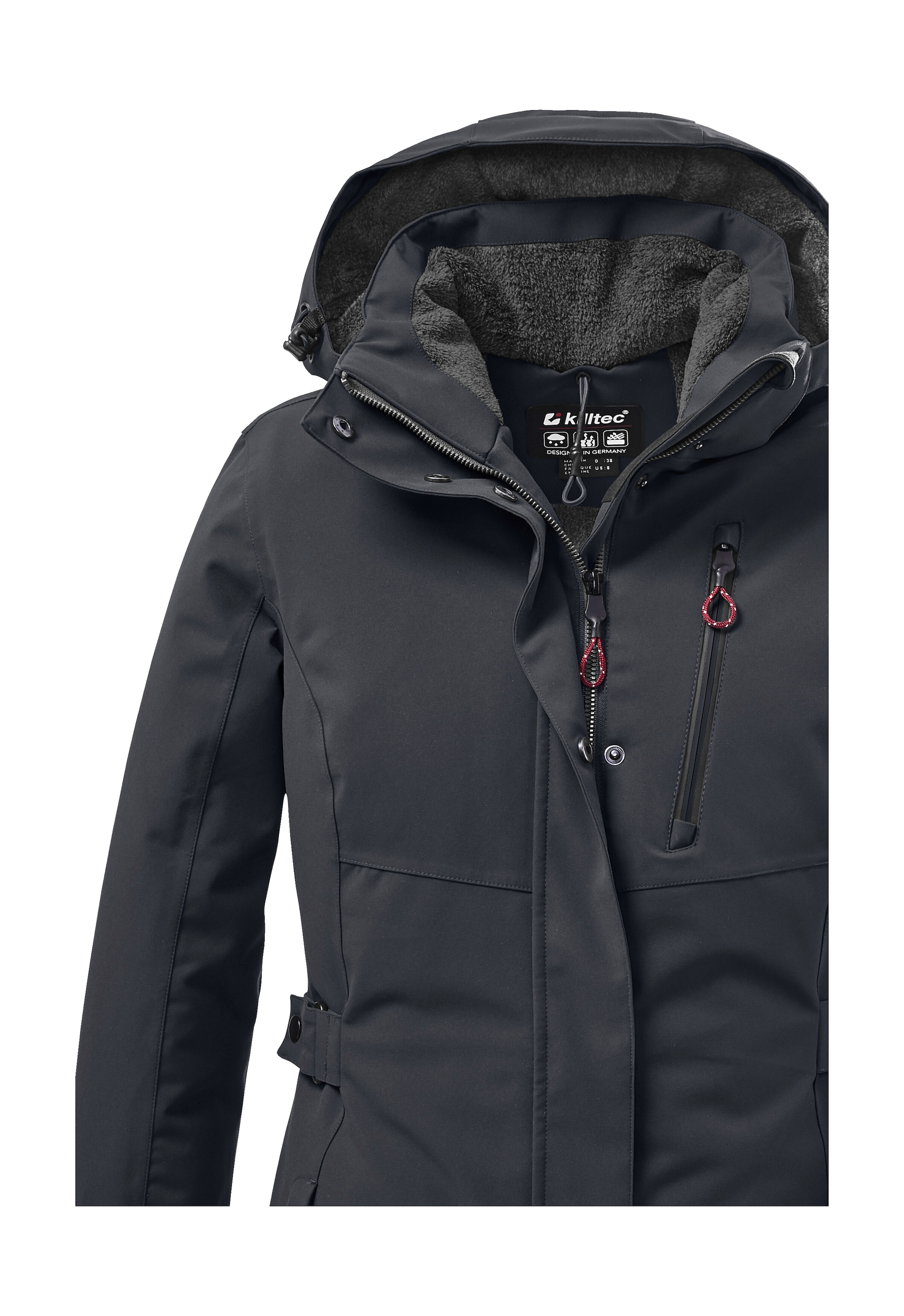 Killtec Parka »KOW 165 WMN PRK«, Wasser- und winddichter Parka mit Teddyfleece und abnehmbarer Kapuze
