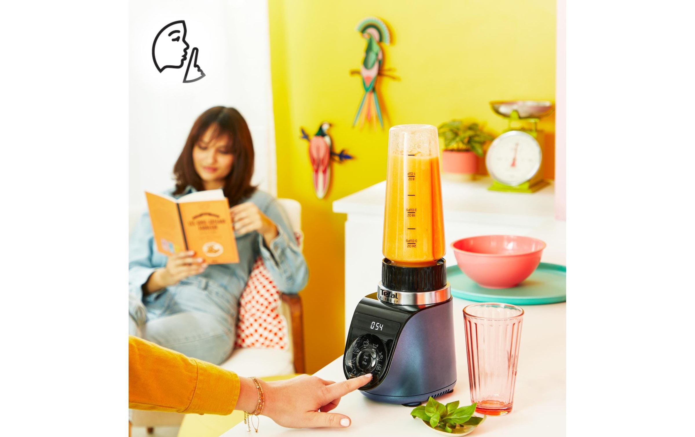 Tefal Mixeur sur pied »BL19H4 Blend Up« 1000 W 8 programmes automatiques, compact, mode silence