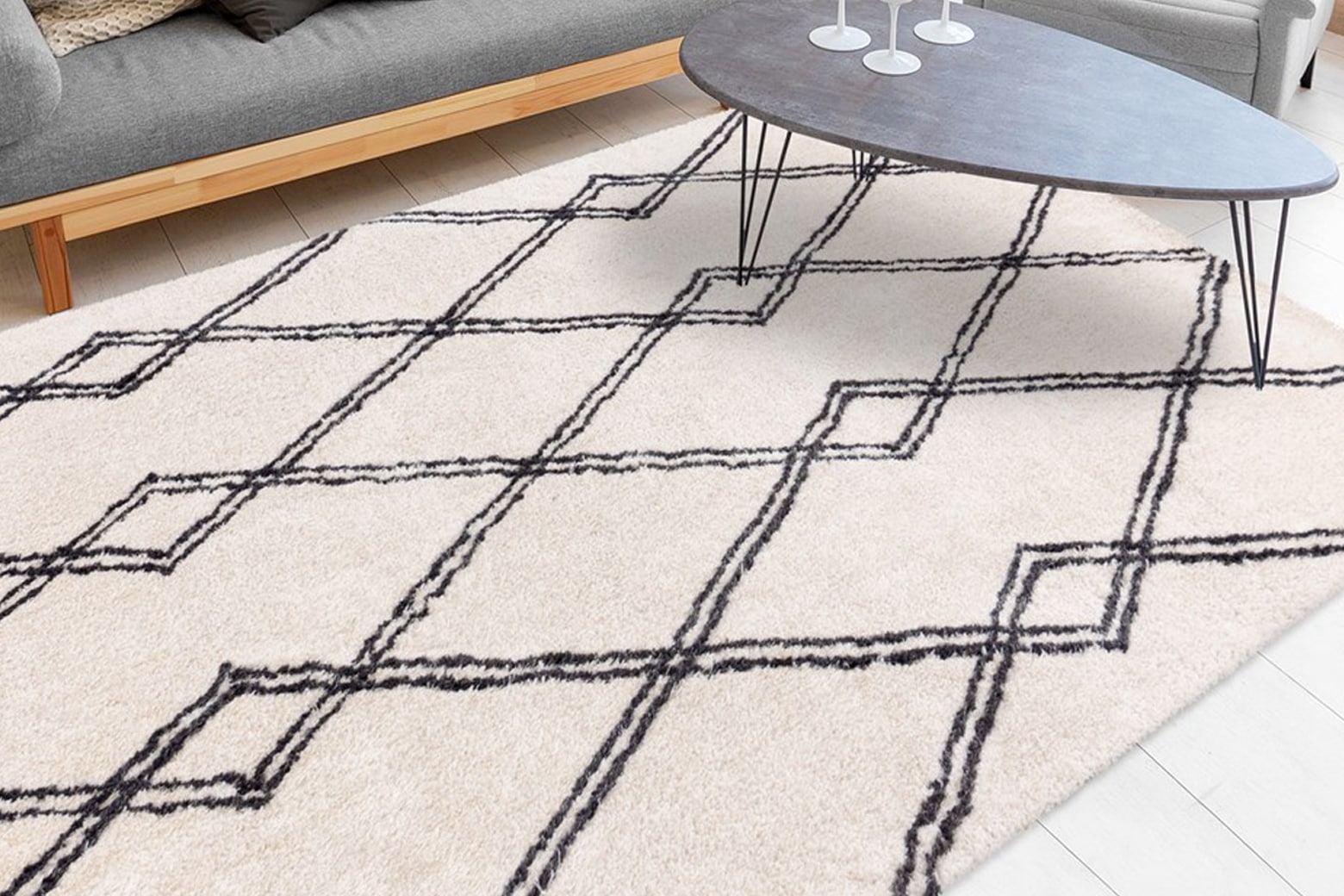Image of calo-deluxe Hochflor-Teppich "Elvar-1000" rechteckig 27 mm Höhe besonders weich durch Microfaser, Wohnzimmer