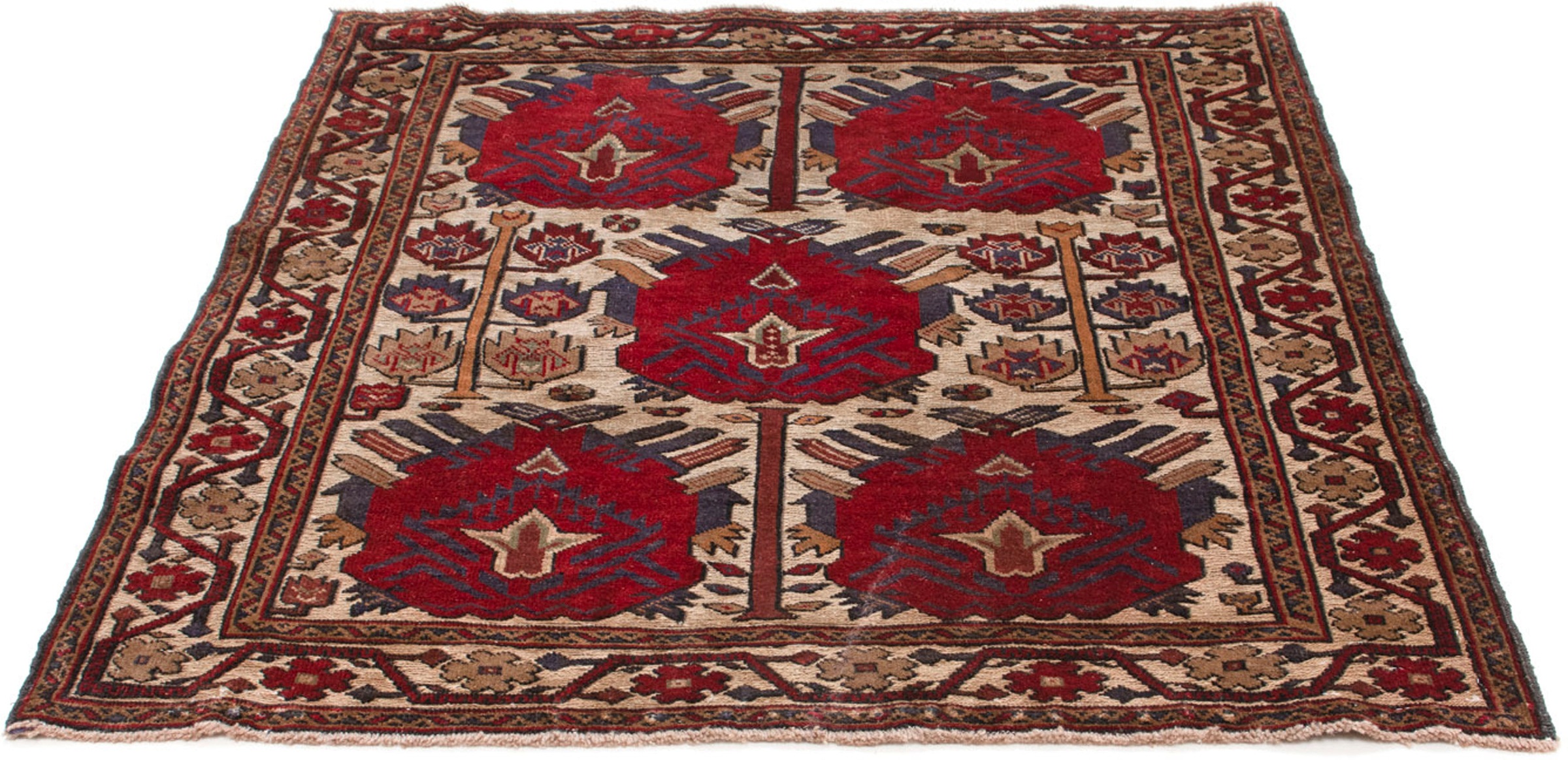 Image of morgenland Orientteppich »Belutsch quadratisch - 137 x 130 cm - hellbraun«, quadratisch, 8 mm Höhe, Wohnzimmer, Handgeknüpft, Einzelstück mit Zertifikat bei Ackermann Versand Schweiz
