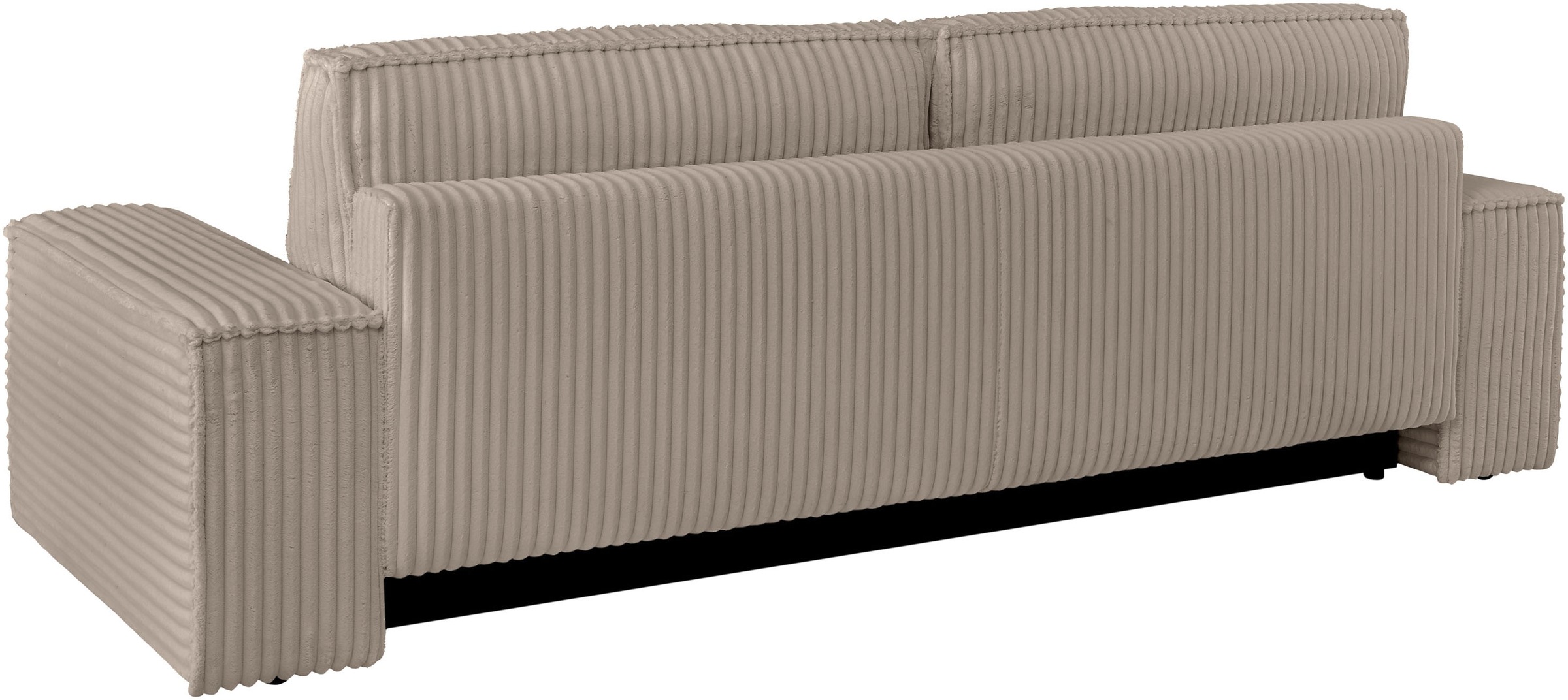 andas 3-Sitzer »FINNLEY Schlafsofa 257 cm, Schlaffunktion mit Bettkasten (200/136cm)«, in Aqua Clean-Bouclé, Struktur fein u. Cord