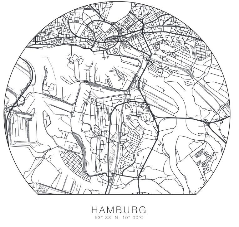 Image of Wall-Art Wandtattoo »Hamburg Stadtplan entfernbar«, (1 St.) bei Ackermann Versand Schweiz