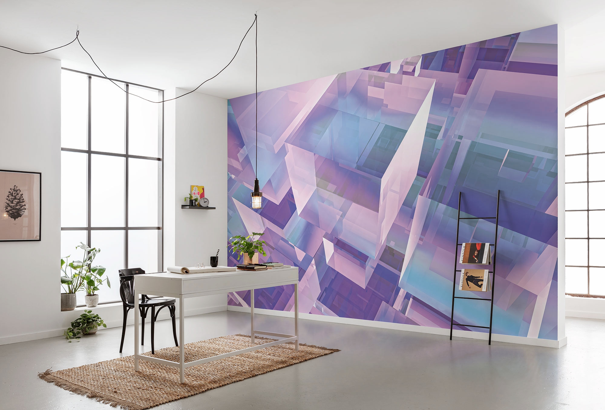 Image of Komar Fototapete "Komar Vlies Fototapete - Holographicubical - Grösse 350 x 250 cm" bedruckt glatt