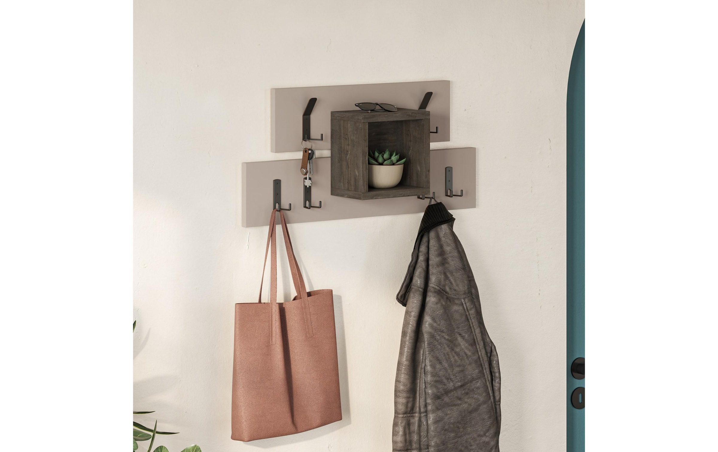 WOODY FASHION Garderobenleiste »Lumina 6 Haken«