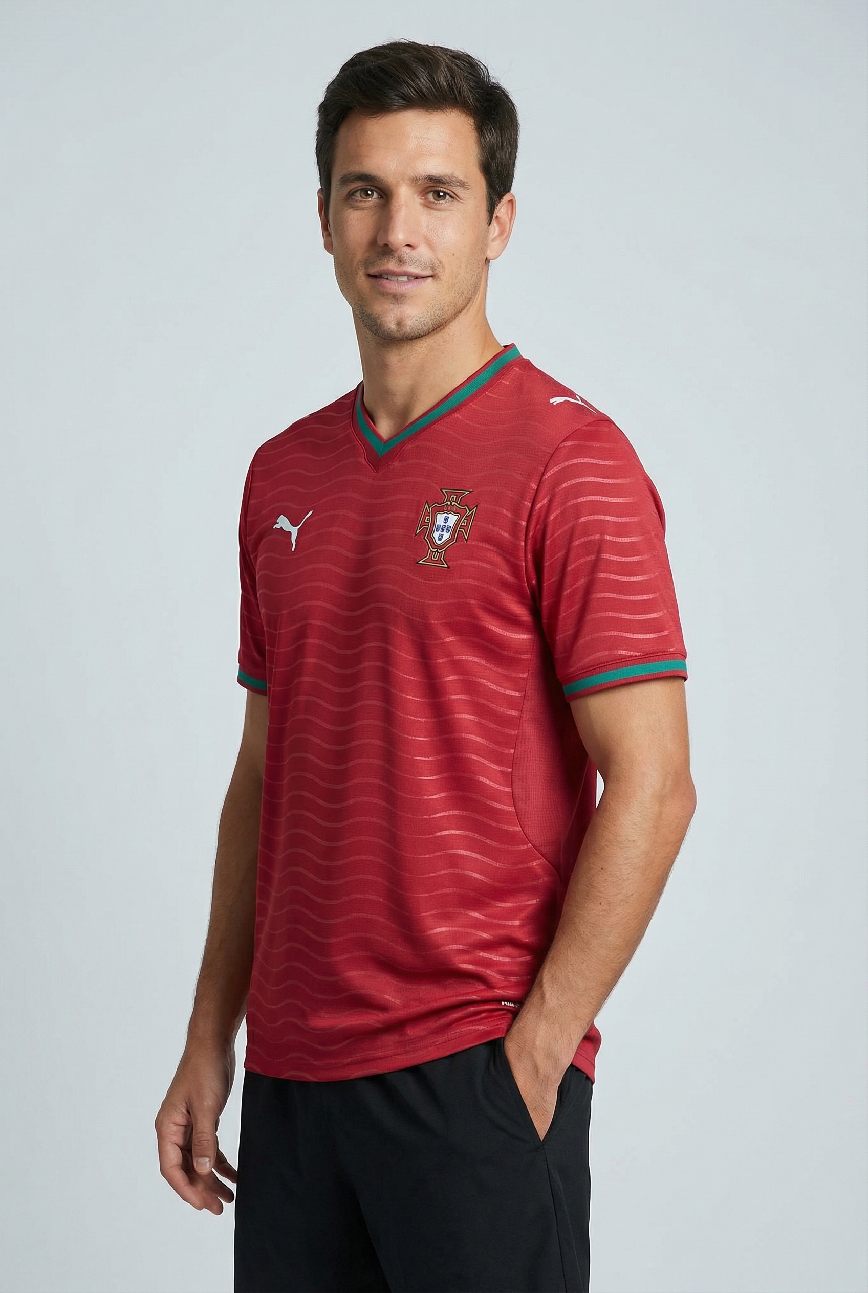 Image of PUMA Fussballtrikot "FPF HOME JERSEY REPLICA" für Fussball, Kurzarm, mit Rundhalsausschnitt, DryCELL-Technologie