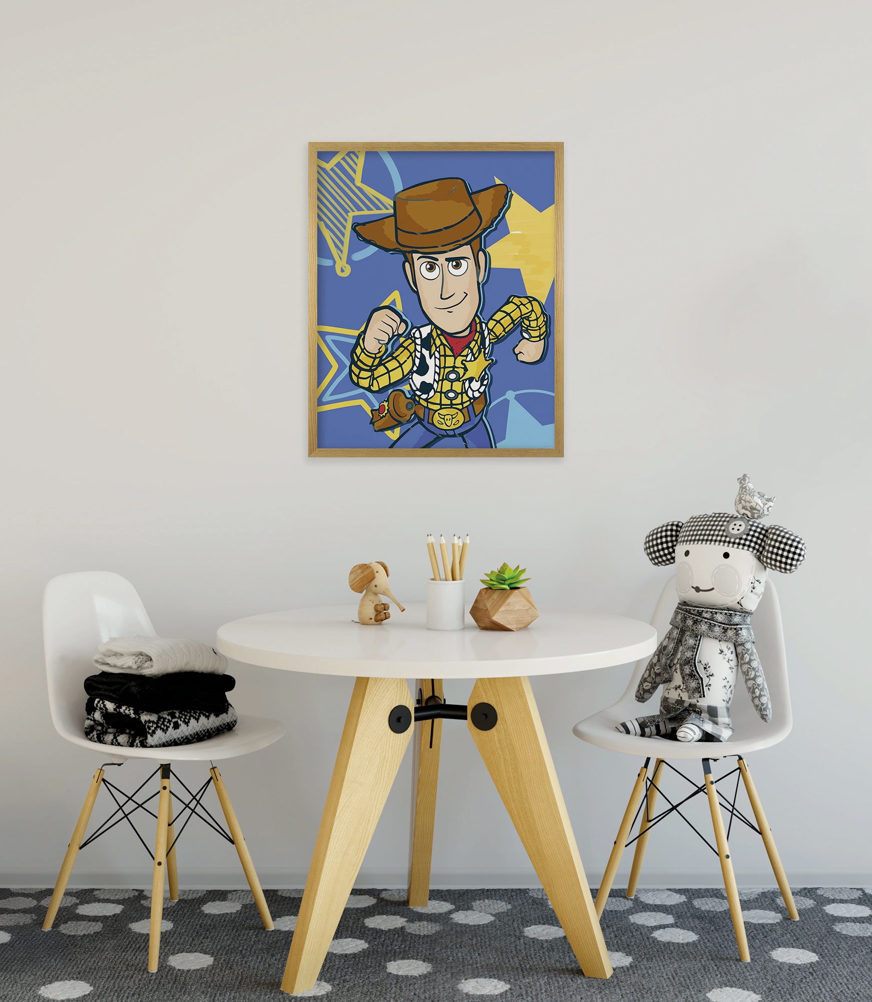 Image of Komar Wandbild "Disney and Pixar Toy Story Woody" Disney Set, 1 Stk. tlg. 50 x 70 cm (Breite x Höhe) - Kinderzimmer, Dekoration