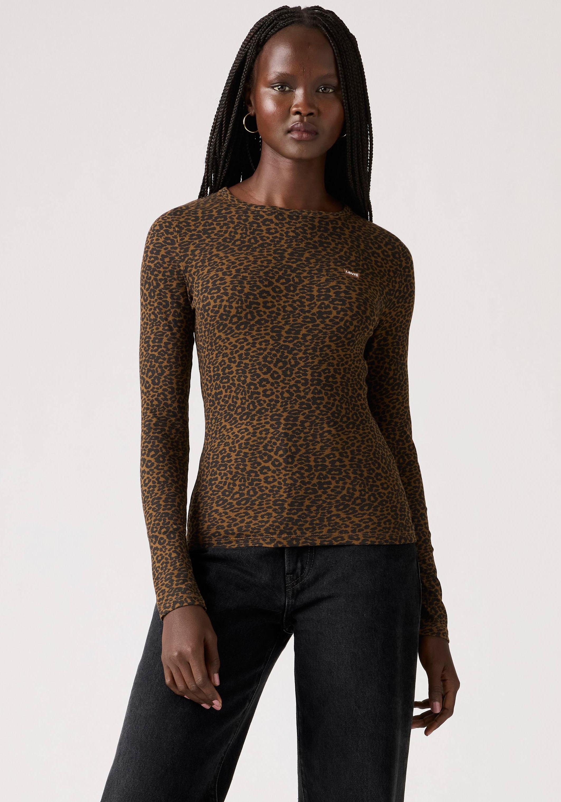 Image of Levis Langarmshirt "HAYES LS TEE" in Ripp-Optik