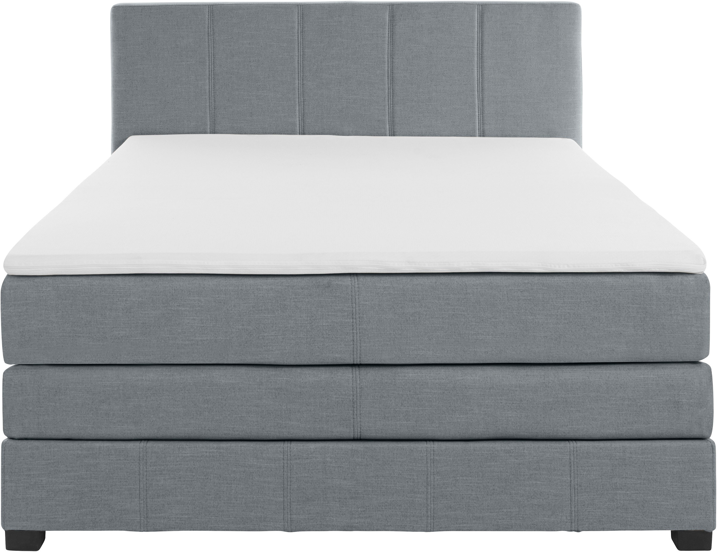 GOODproduct Boxspringbett »Peetu«, Taschenfederkern-Matratze, in 4 Breiten und 4 Farben, incl. Topper