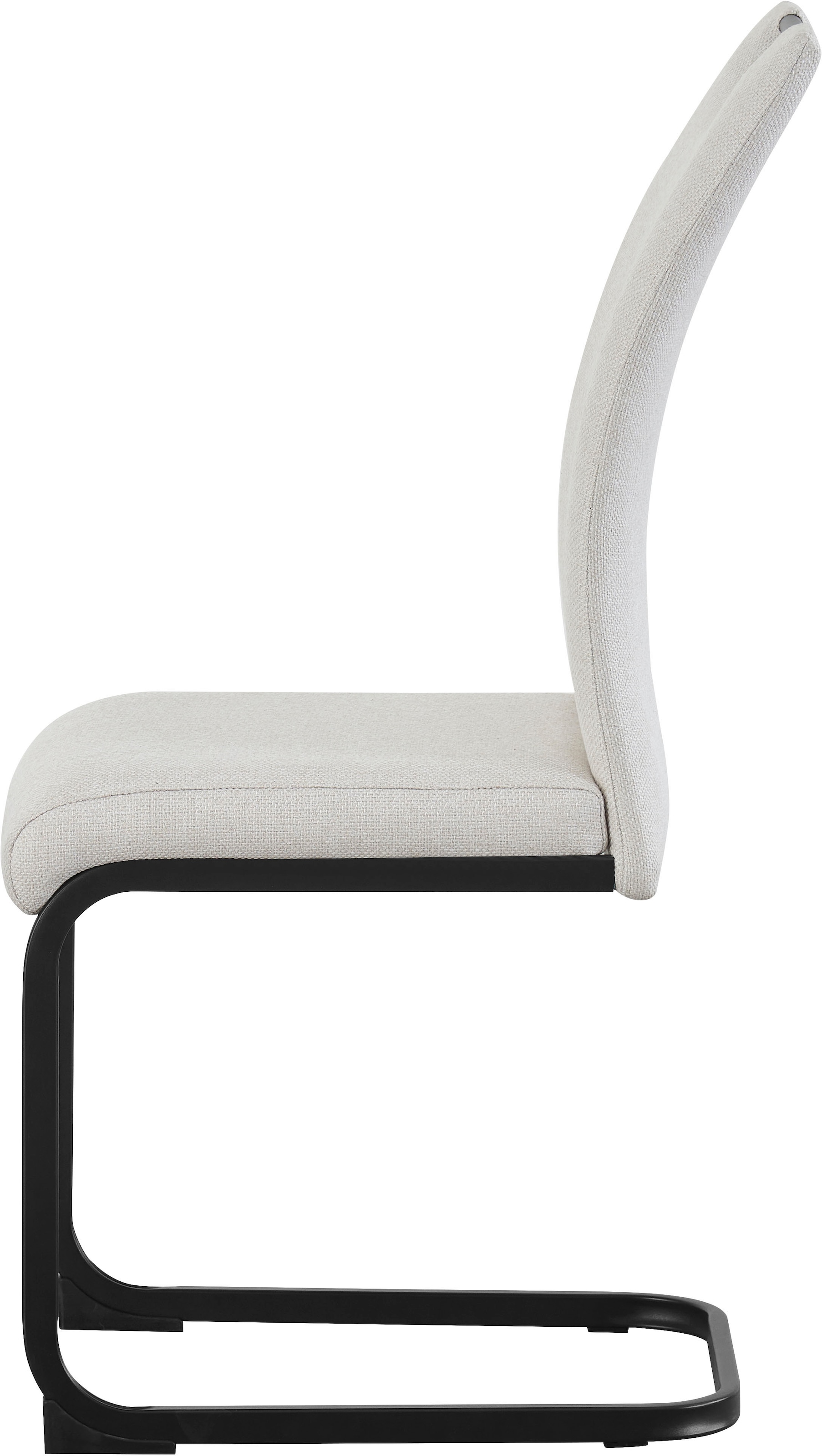 Home affaire Esszimmerstuhl »KANATA, 2er Set, mit Metallgestell in matt schwarz« (Set) 2 Stk.in verschiedenen Farben, Belsatbarkeit pro Stuhl 120 kg, mit Griffloch