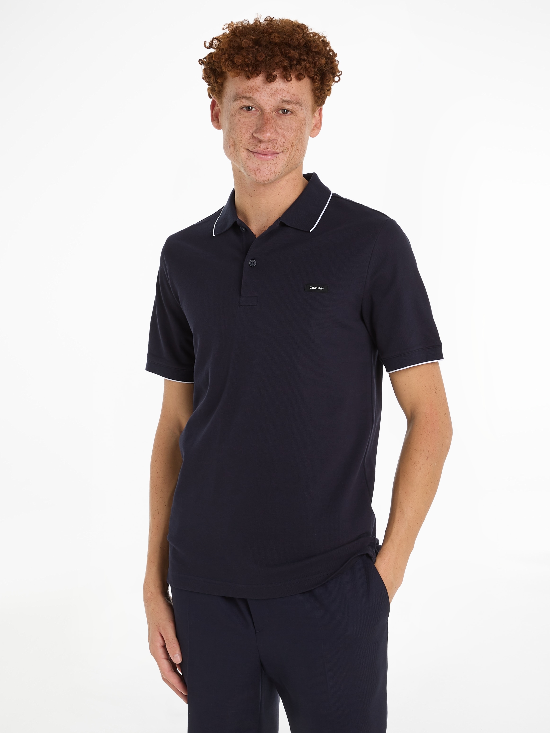 Calvin Klein Poloshirt »STRETCH PIQUE TIPPING POLO«