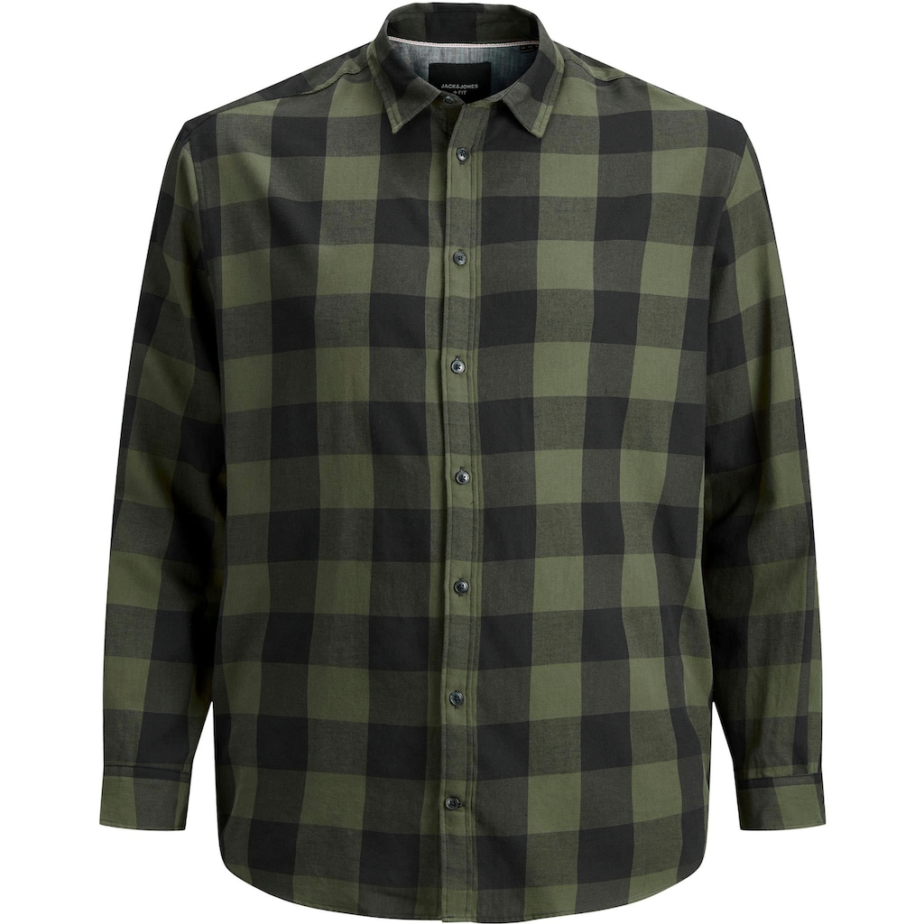 Jack & Jones PlusSize Karohemd »GINGHAM TWILL SHIRT«, Bis Grösse 6XL