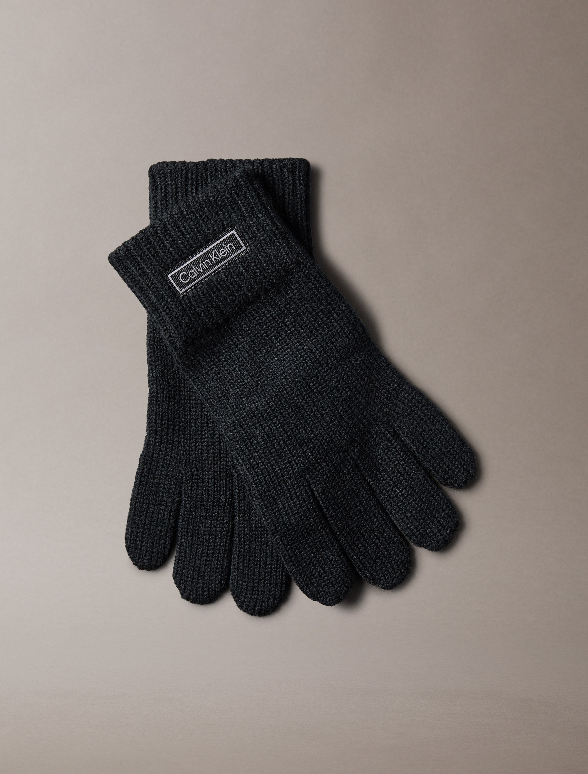 Calvin Klein Jeans Strickhandschuhe Rippstrick, warme Wollmix-Qualität